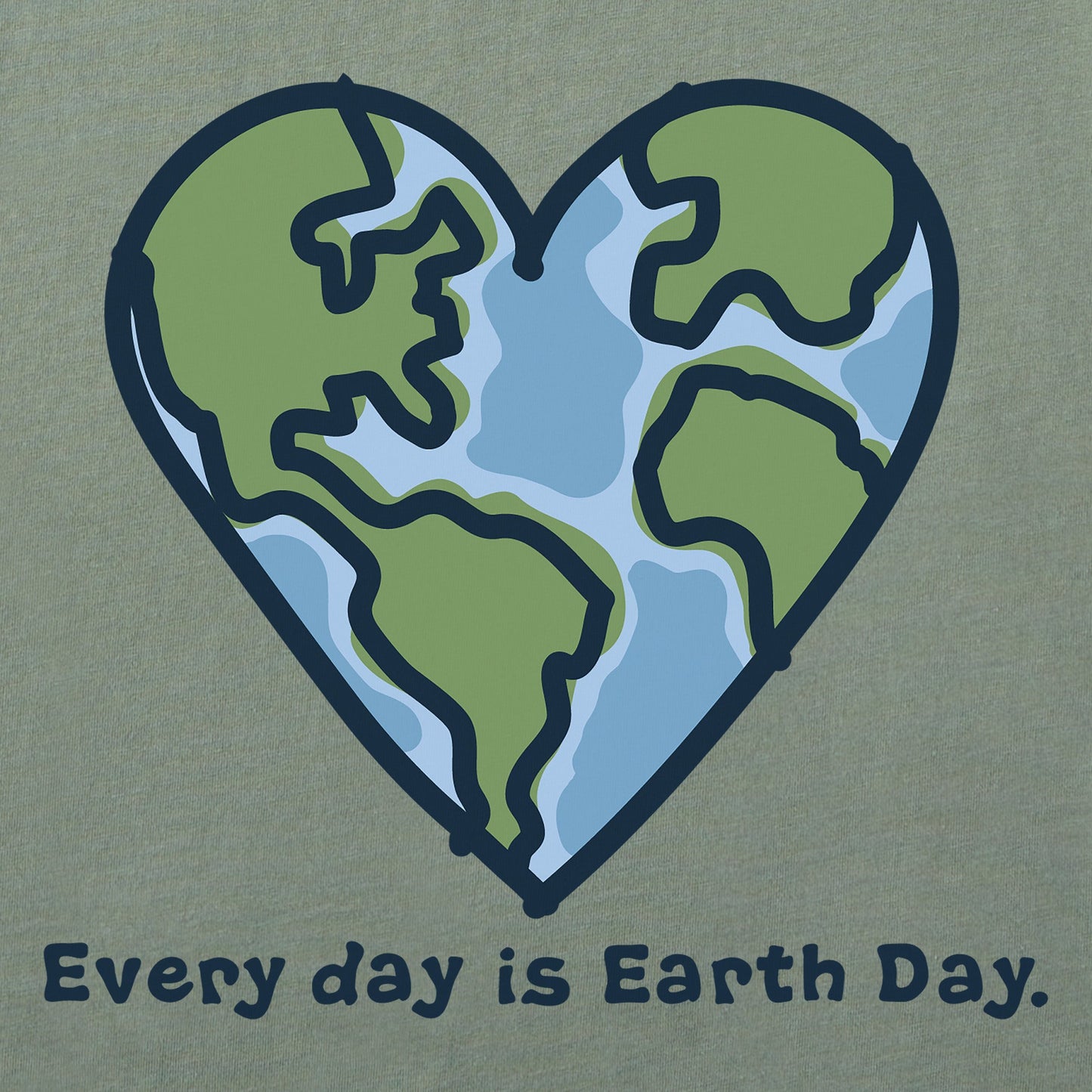 Women's Every day is Earth Day Short Sleeve Crusher Tee