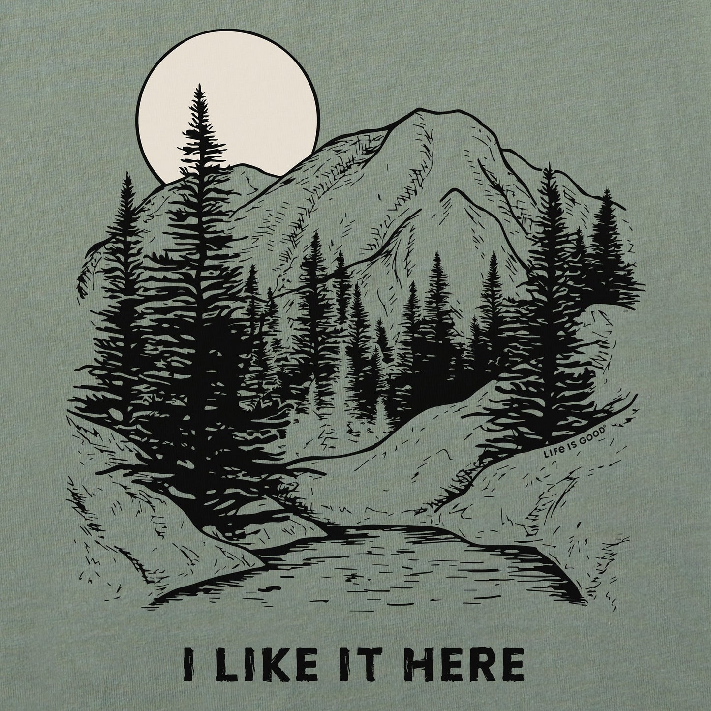 Men's I Like it Here Take it Outside Mountains Short Sleeve Tee