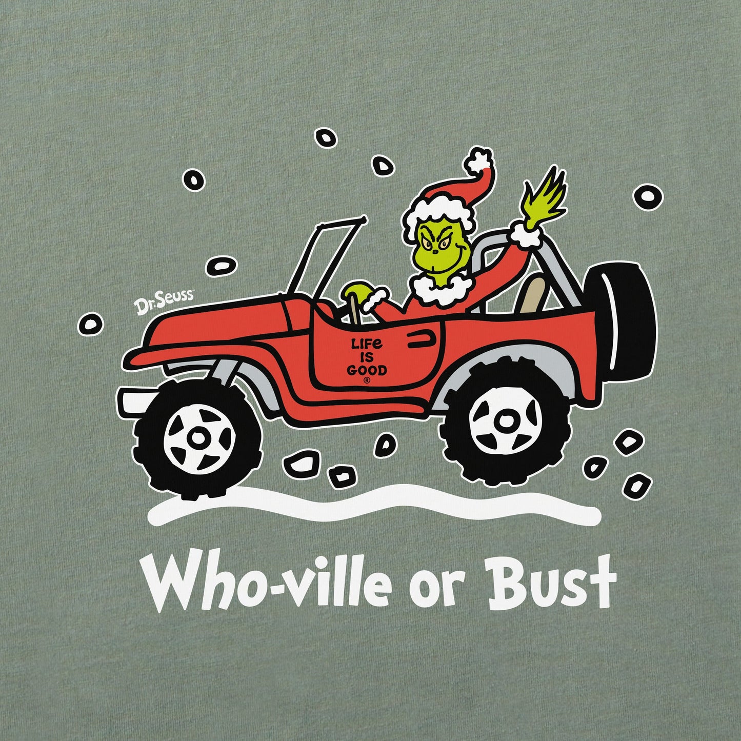 Men's Who-Ville or Bust SUV Grinch Simply True Fleece Crew