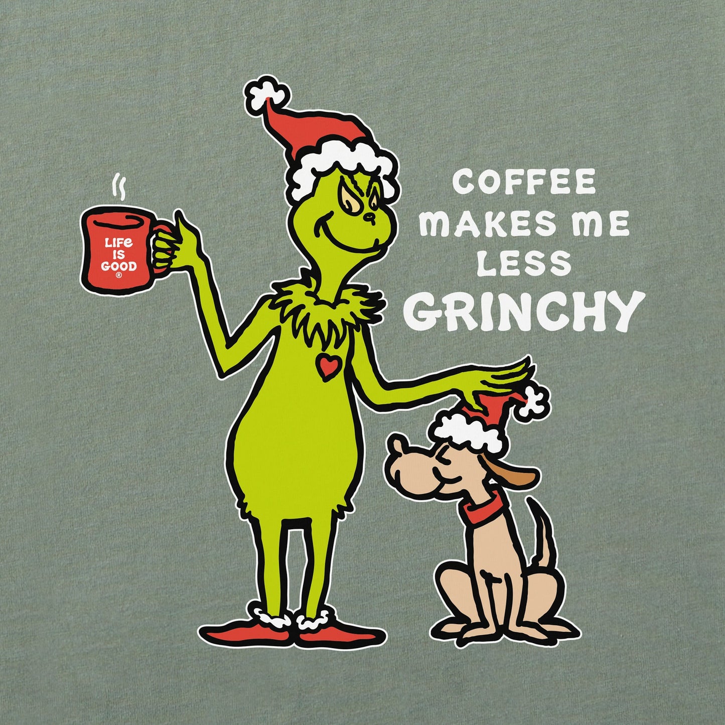 Men's Less Grinchy Coffee Simply True Fleece Crew