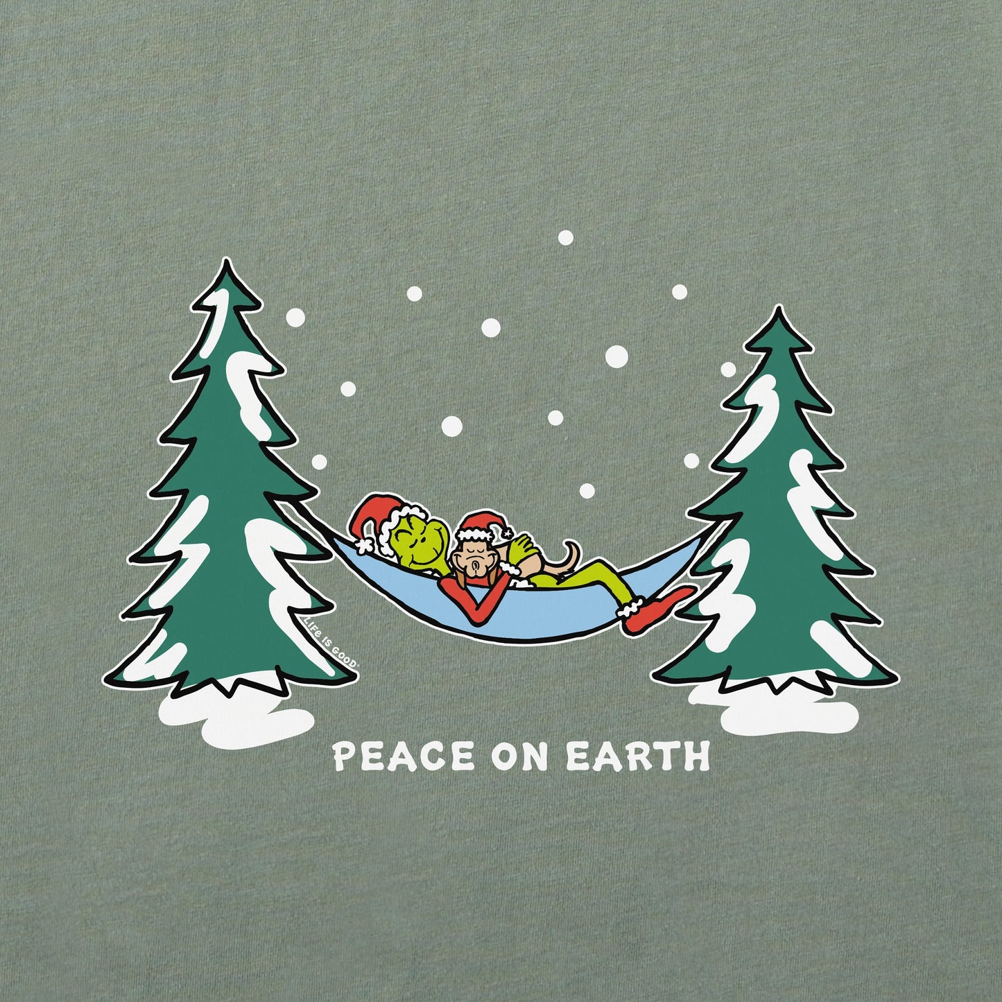 Men's Grinch and Max Hammock Long Sleeve Crusher Tee