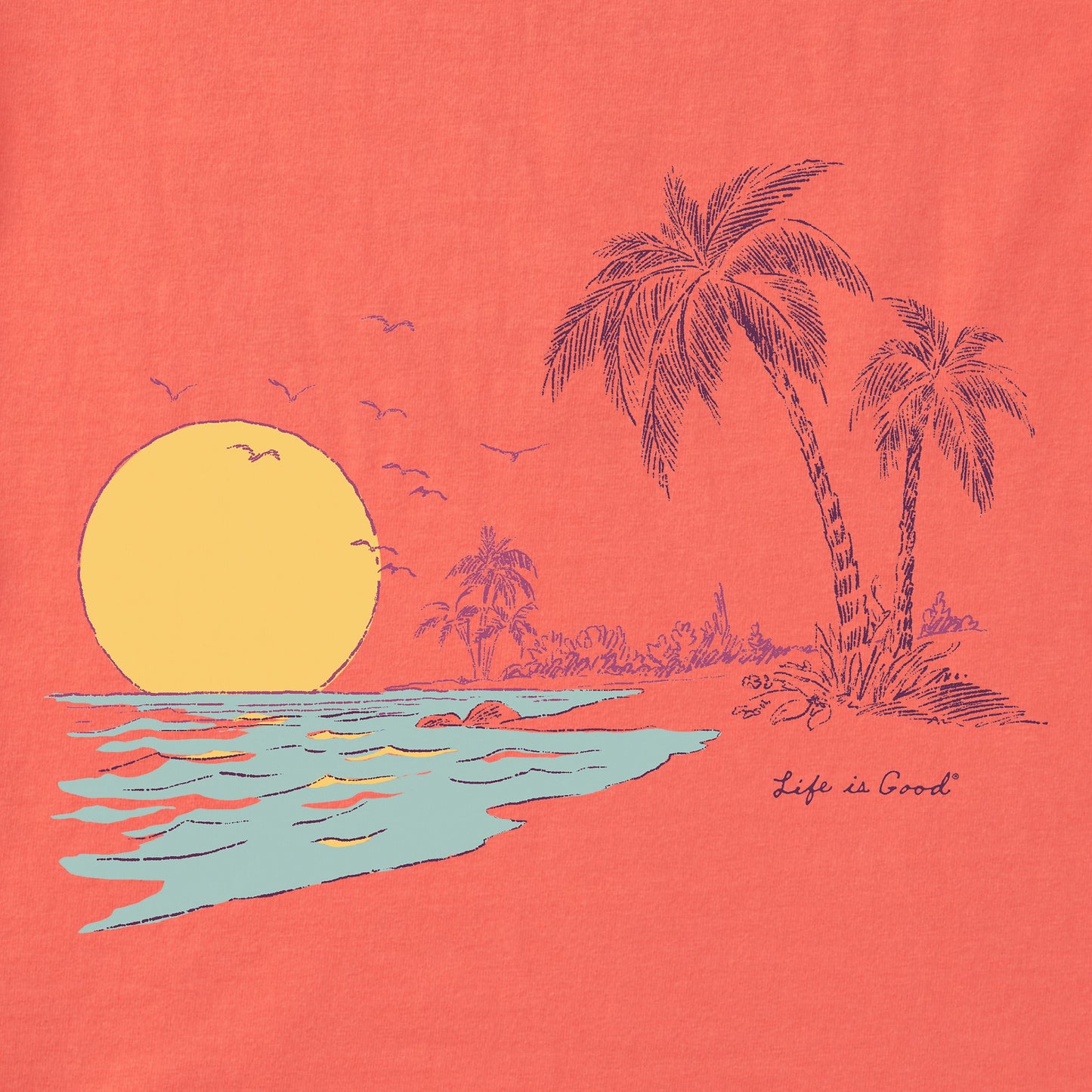 Women's Sunset Palms Short Sleeve Tee