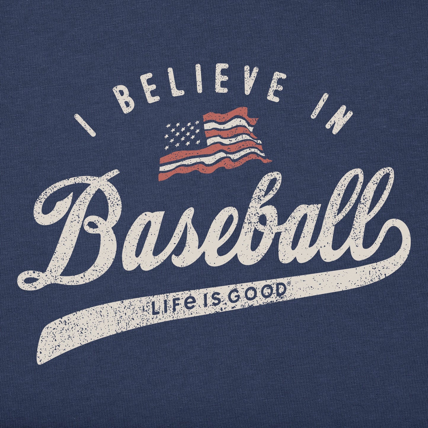 Kids I Believe in Baseball Short Sleeve Crusher Tee