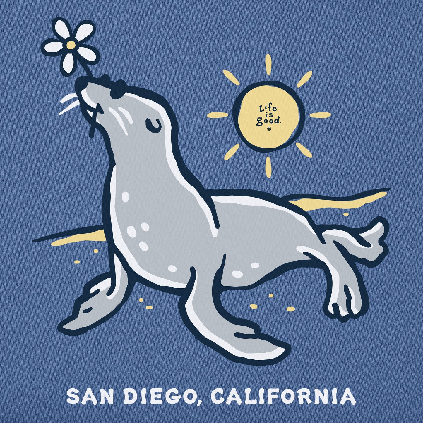 Women's Sea Lion Daisy San Diego Short Sleeve Crusher Tee