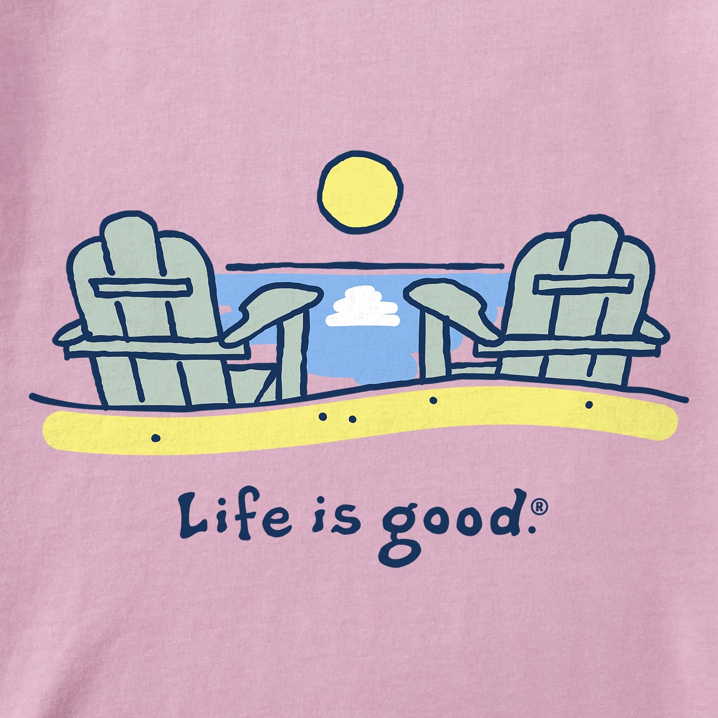 Women's Beach Adirondacks Short Sleeve Vee