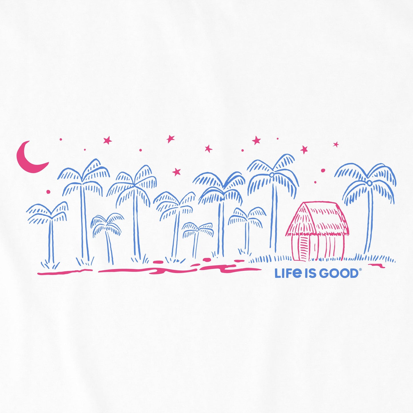 Women's Tahitian Moonscape Long Sleeve Crusher Vee