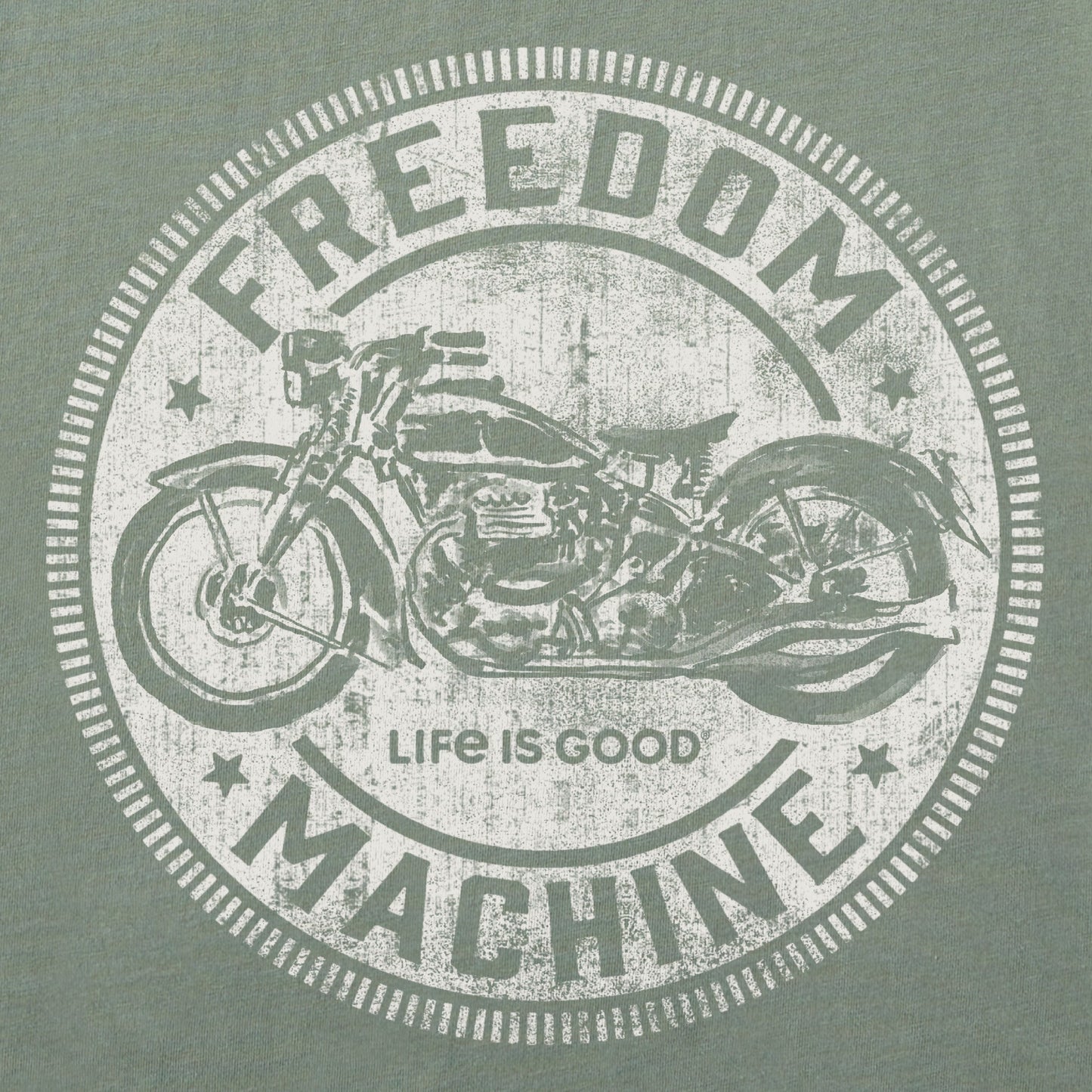 Men's Freedom Machine Motorcyle Short Sleeve Crusher Tee