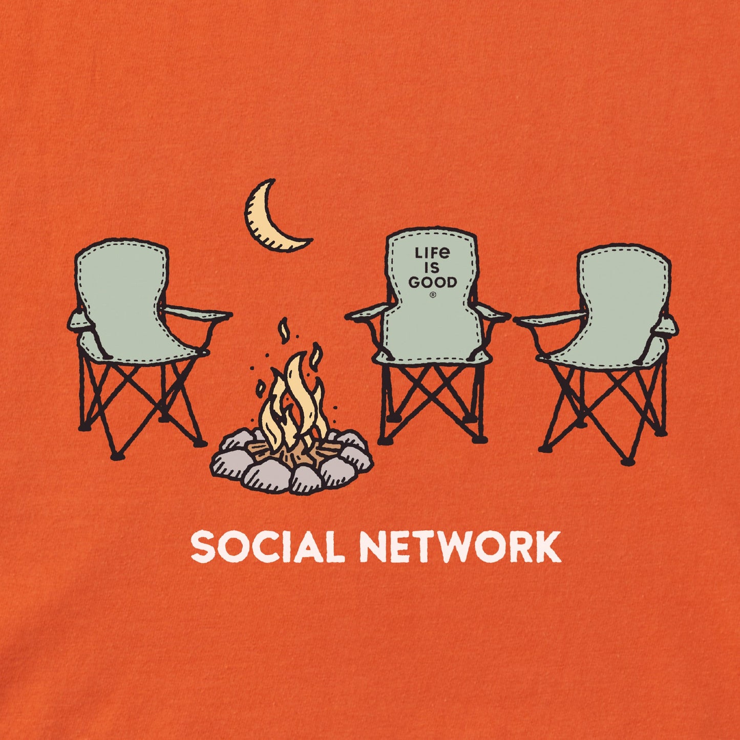 Men's Social Network Camp Long Sleeve Crusher Tee