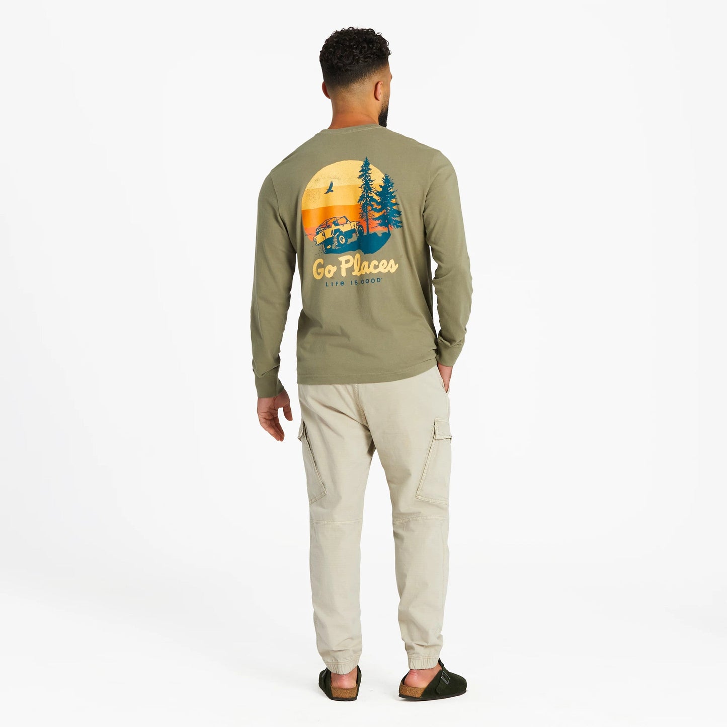 Men's Go Places Long Sleeve Crusher Tee