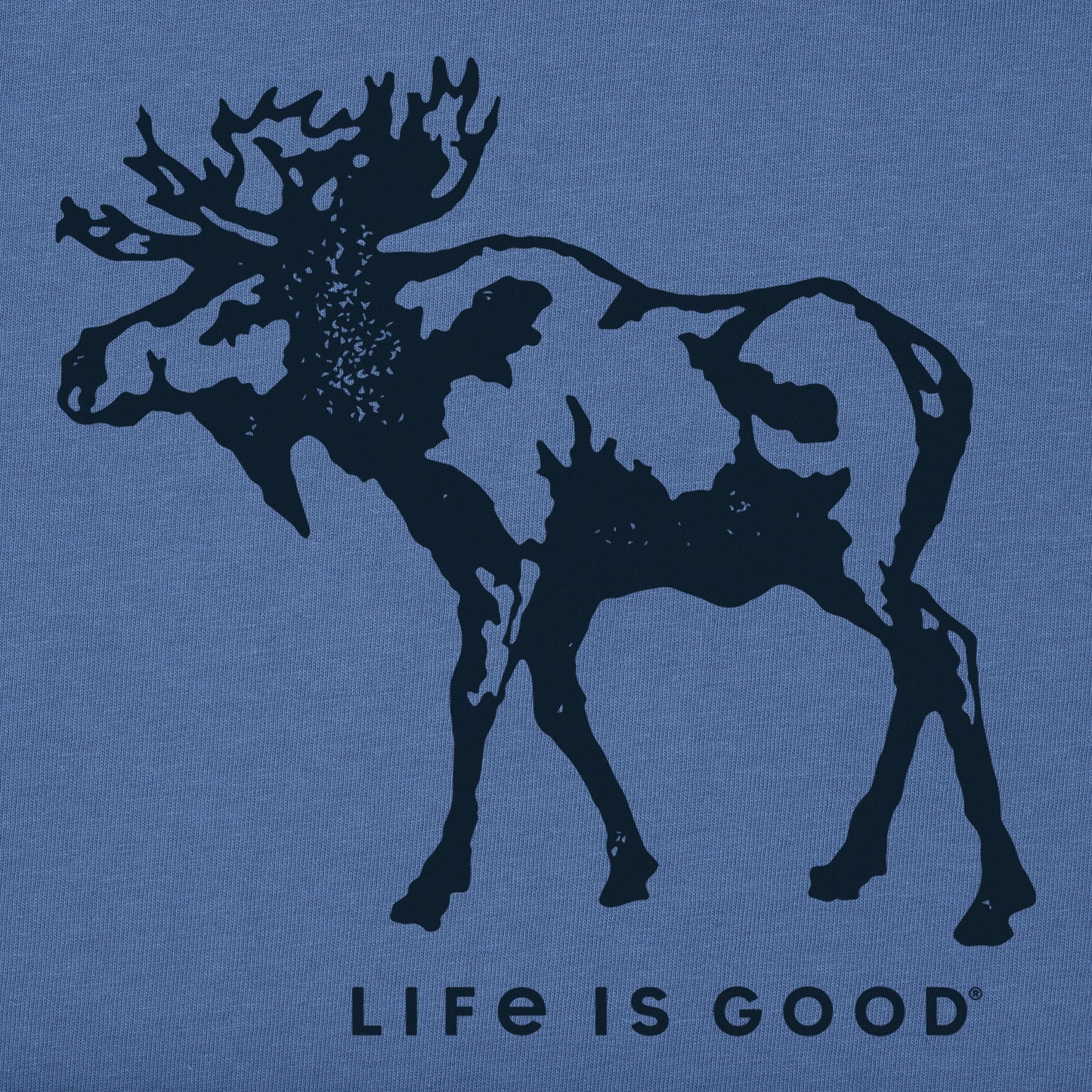Men's Simple Moose Long Sleeve Crusher-LITE Tee