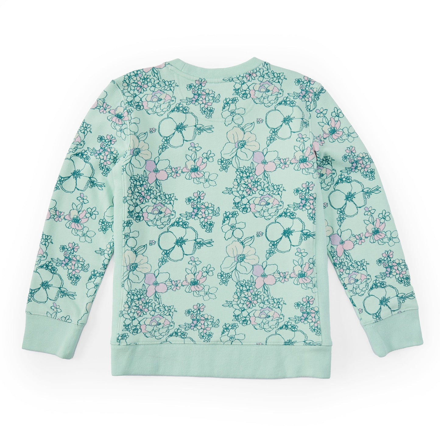 Kids Floral Garden Pattern Simply True Fleece Crew