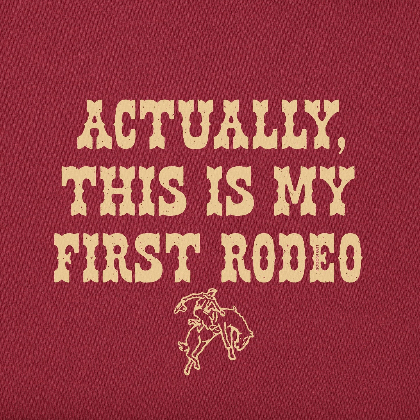 Toddler Woodcut First Rodeo Long Sleeve Crusher Tee