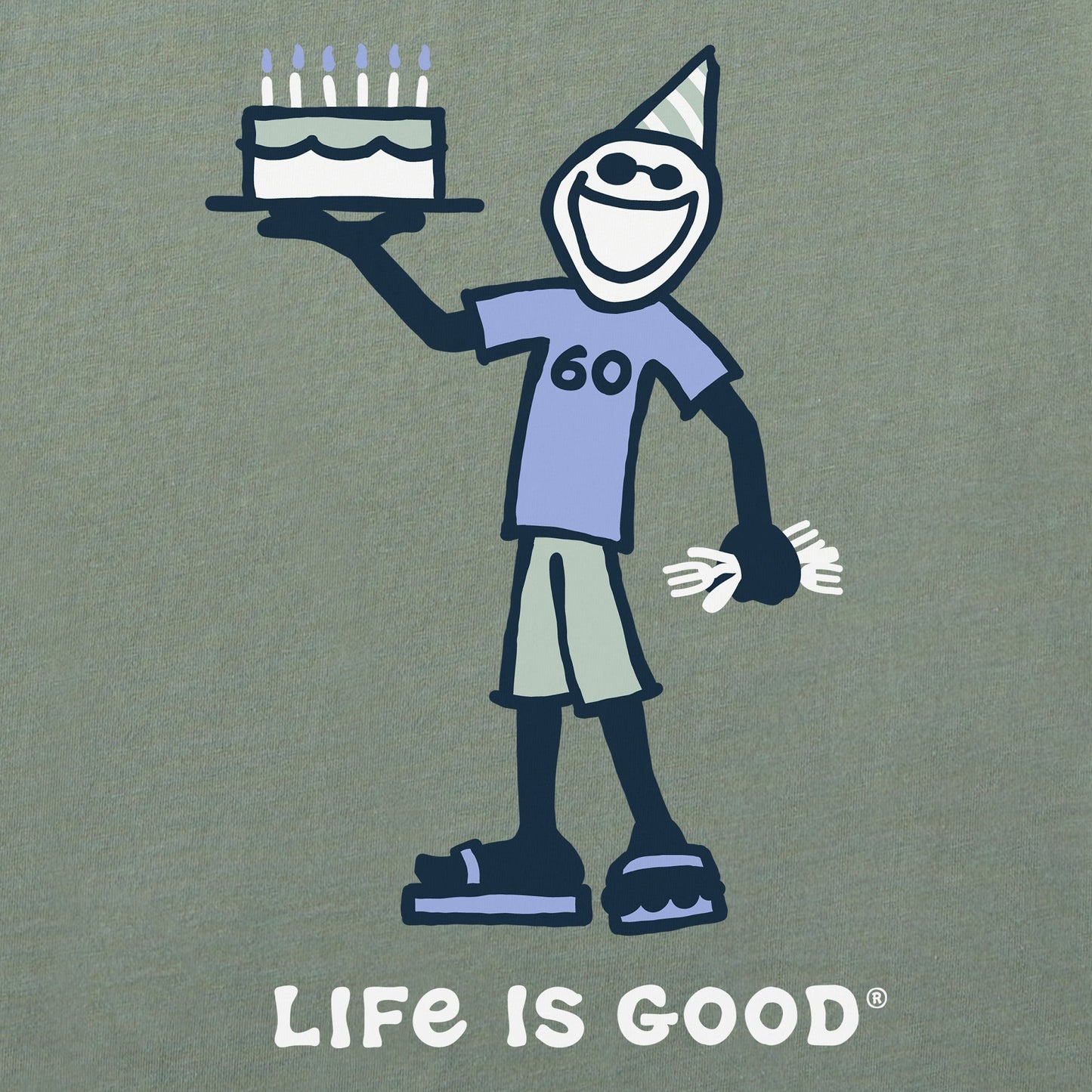 Men's Vintage Jake 60th Birthday Short Sleeve Crusher Tee