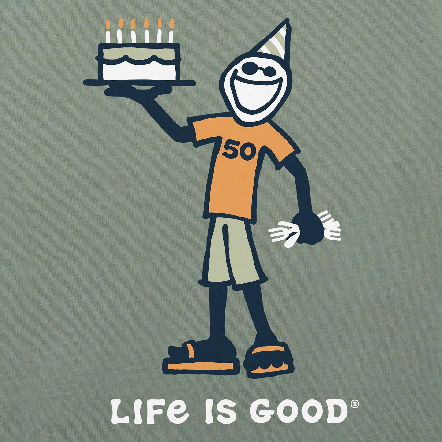 Men's Vintage Jake 50th Birthday Short Sleeve Crusher Tee