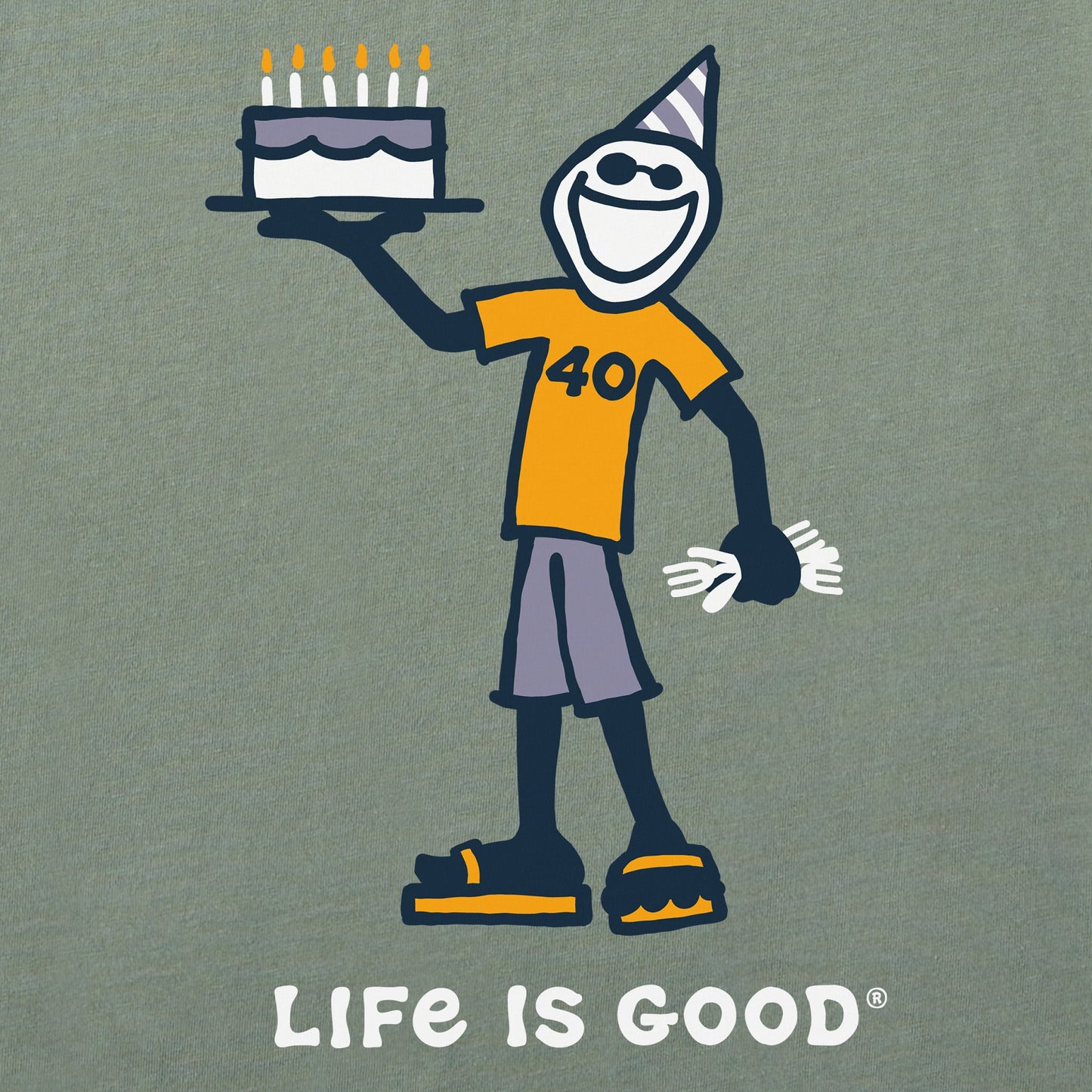 Men's Vintage Jake 40th Birthday Short Sleeve Crusher Tee