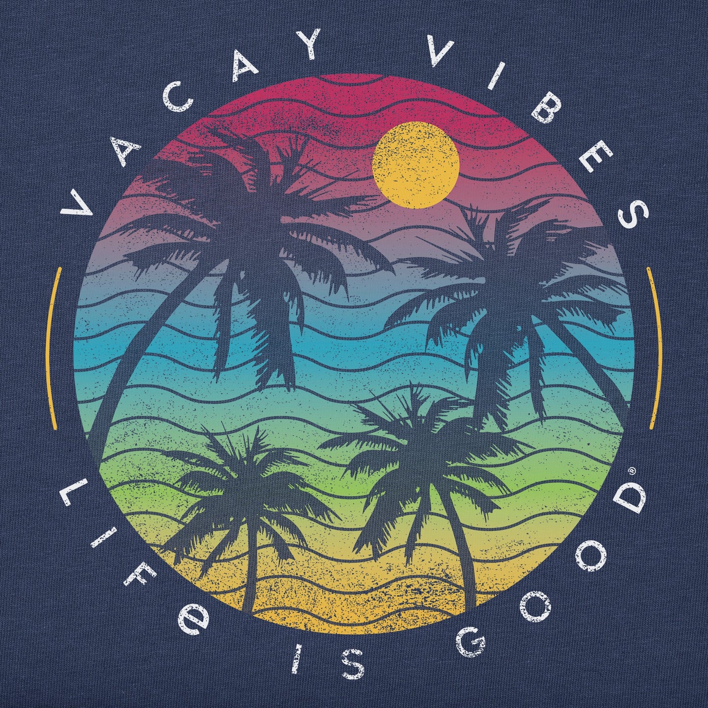 Men's Vacay Vibes Palms Short Sleeve Crusher Tee