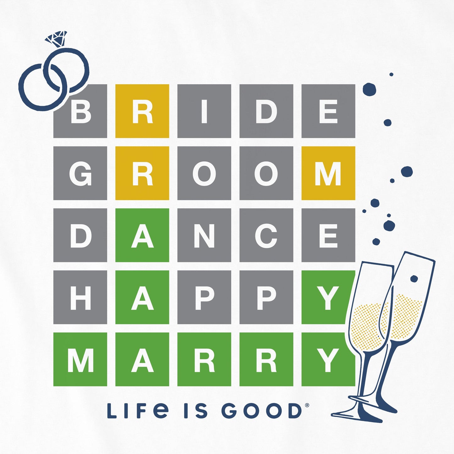 Men's Wedding Words Short Sleeve Crusher Tee