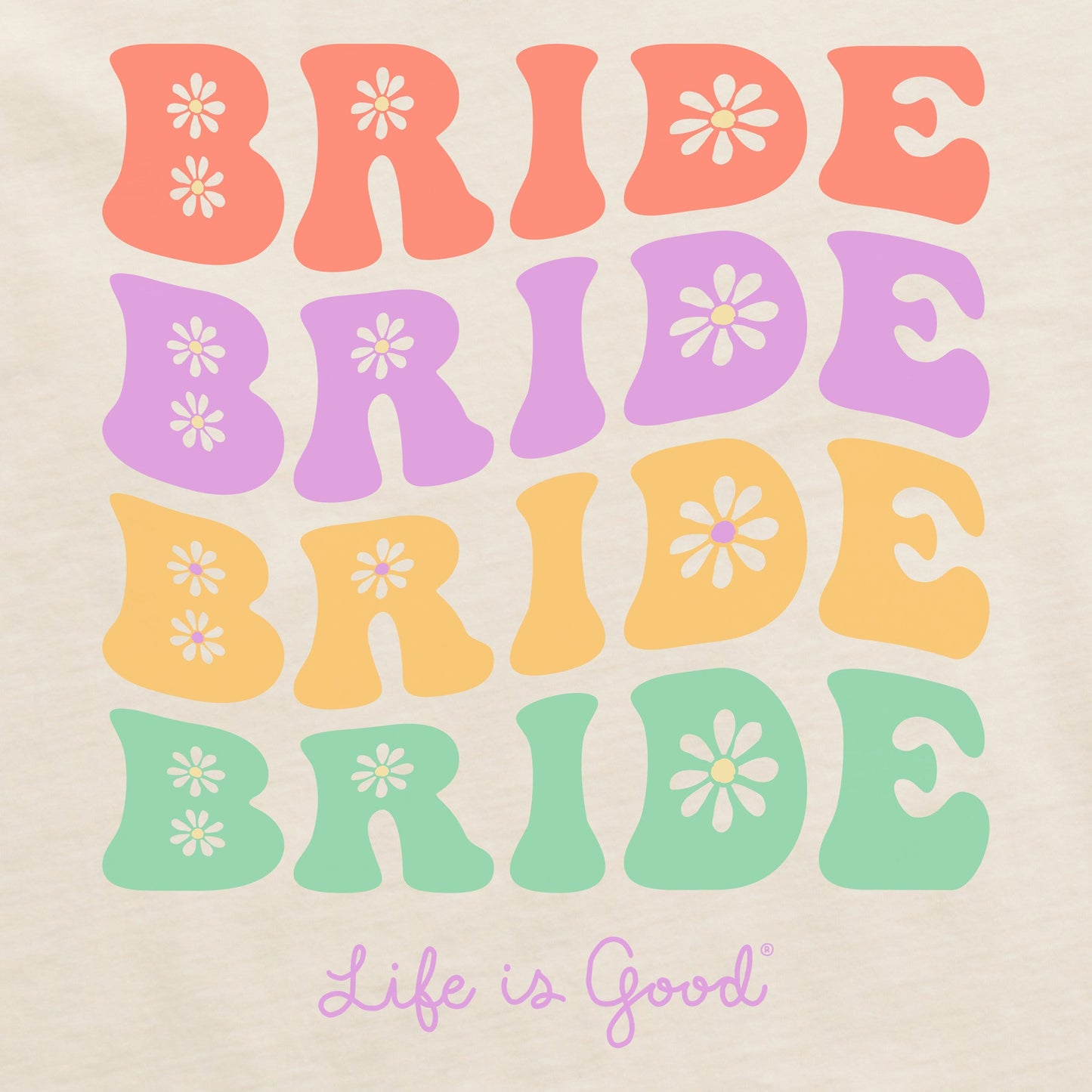 Women's Bride Daisy Short Sleeve Crusher Boxy Tee