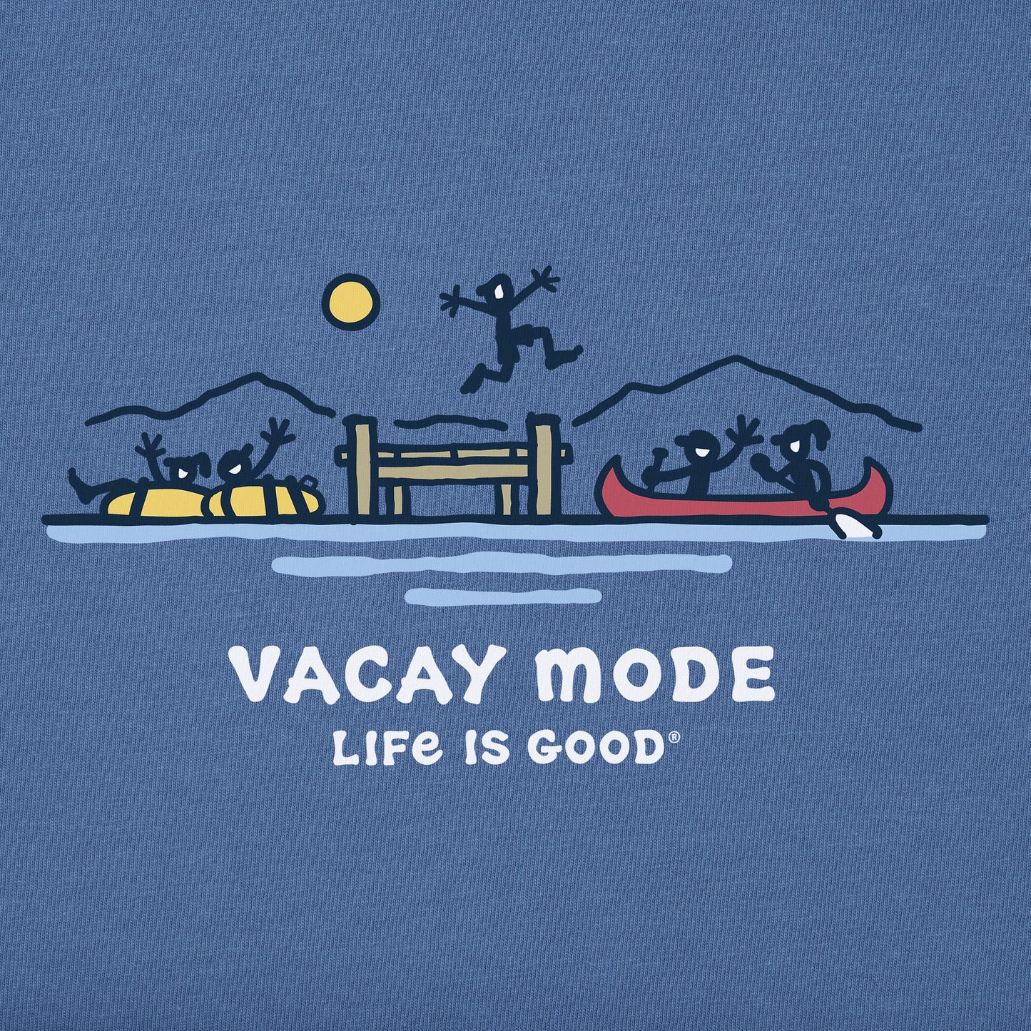 Women's Vacay Mode Fun at the Lake Short Sleeve Crusher Vee