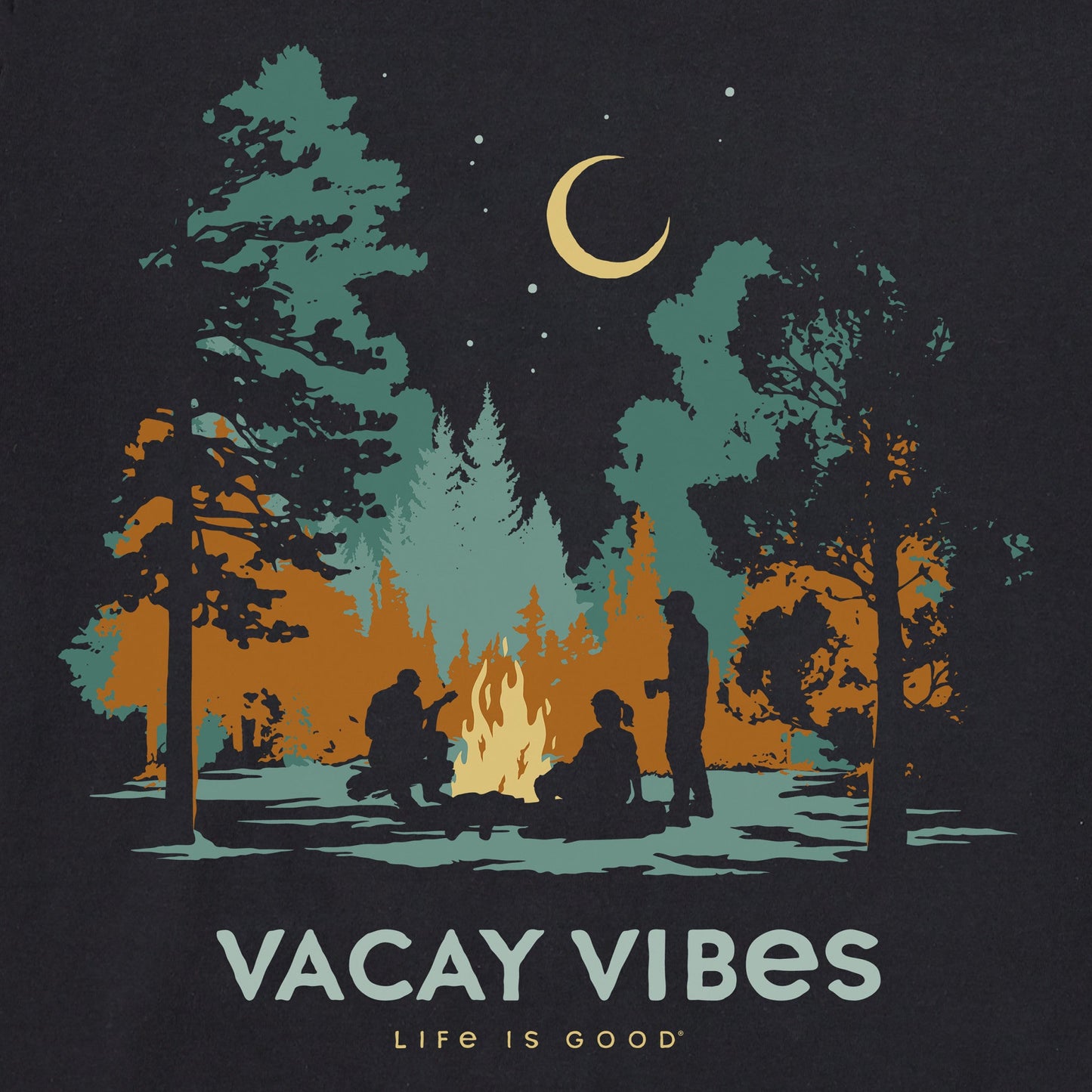 Women's Vacay Vibes Campfire Short Sleeve Crusher Tee