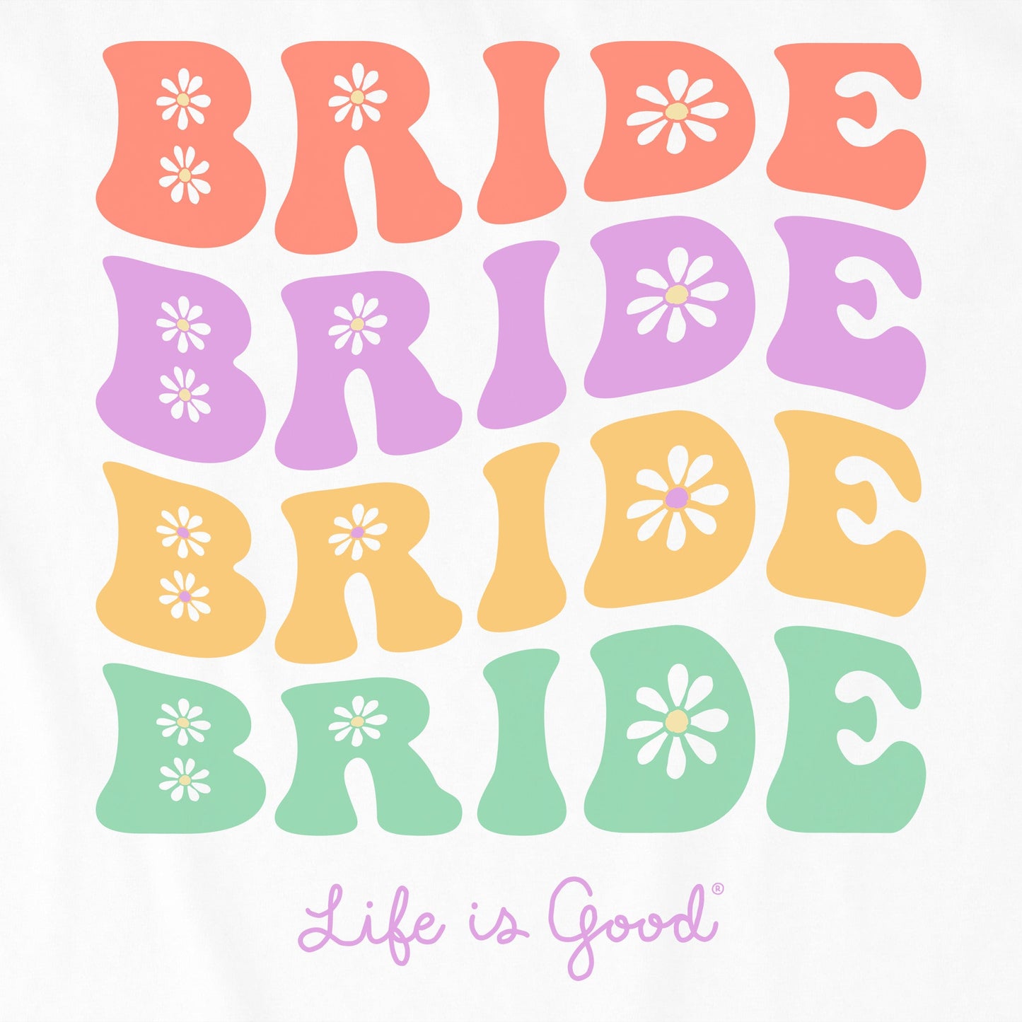 Women's Bride Daisy Short Sleeve Crusher Tee