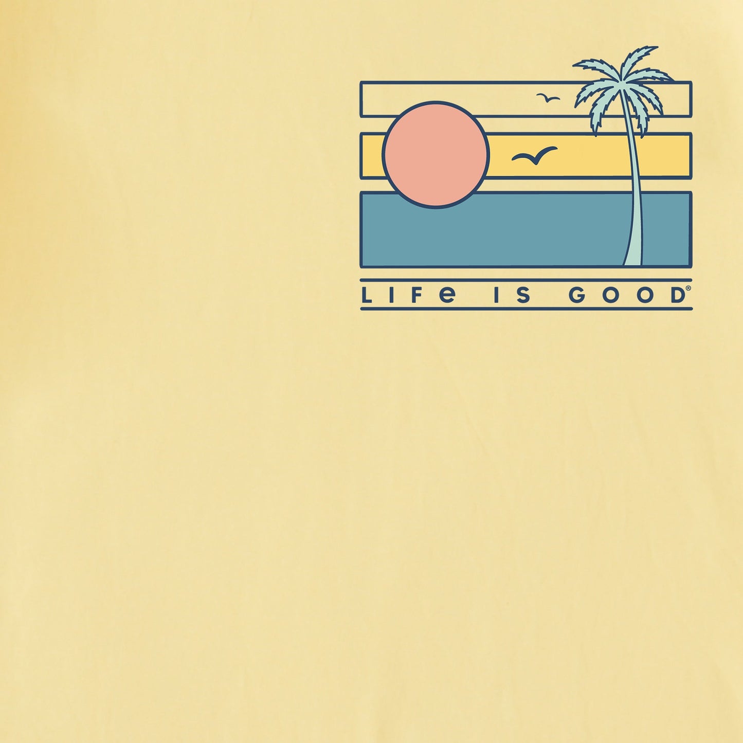 Men's Retro Beach Scene Short Sleeve Tee