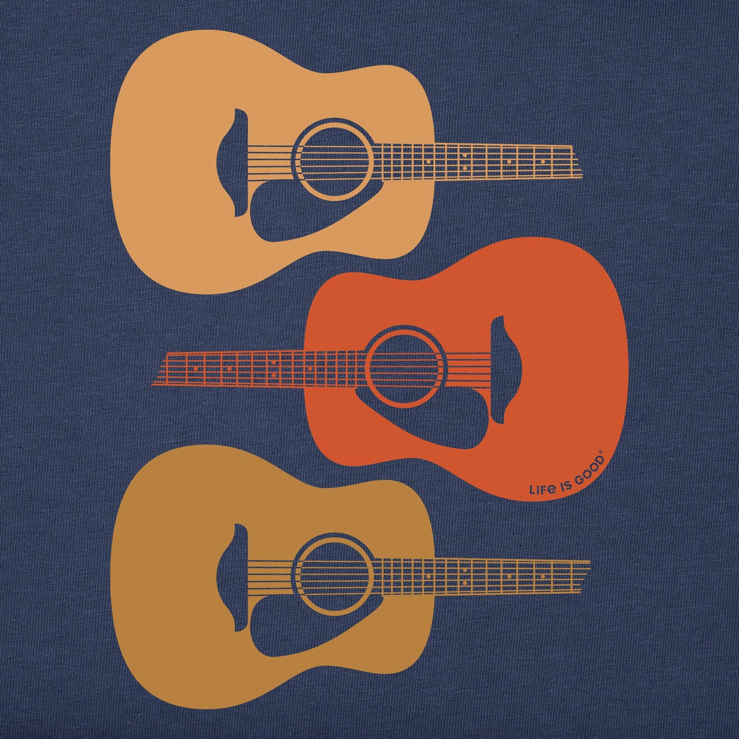 Men's 3 Acoustic Guitars Short Sleeve Tee