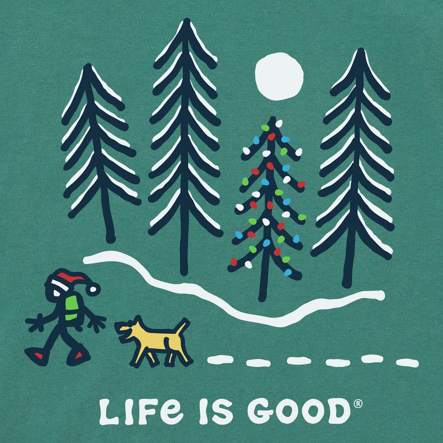 Kids Holiday Hike Through the Woods Long Sleeve Crusher Tee