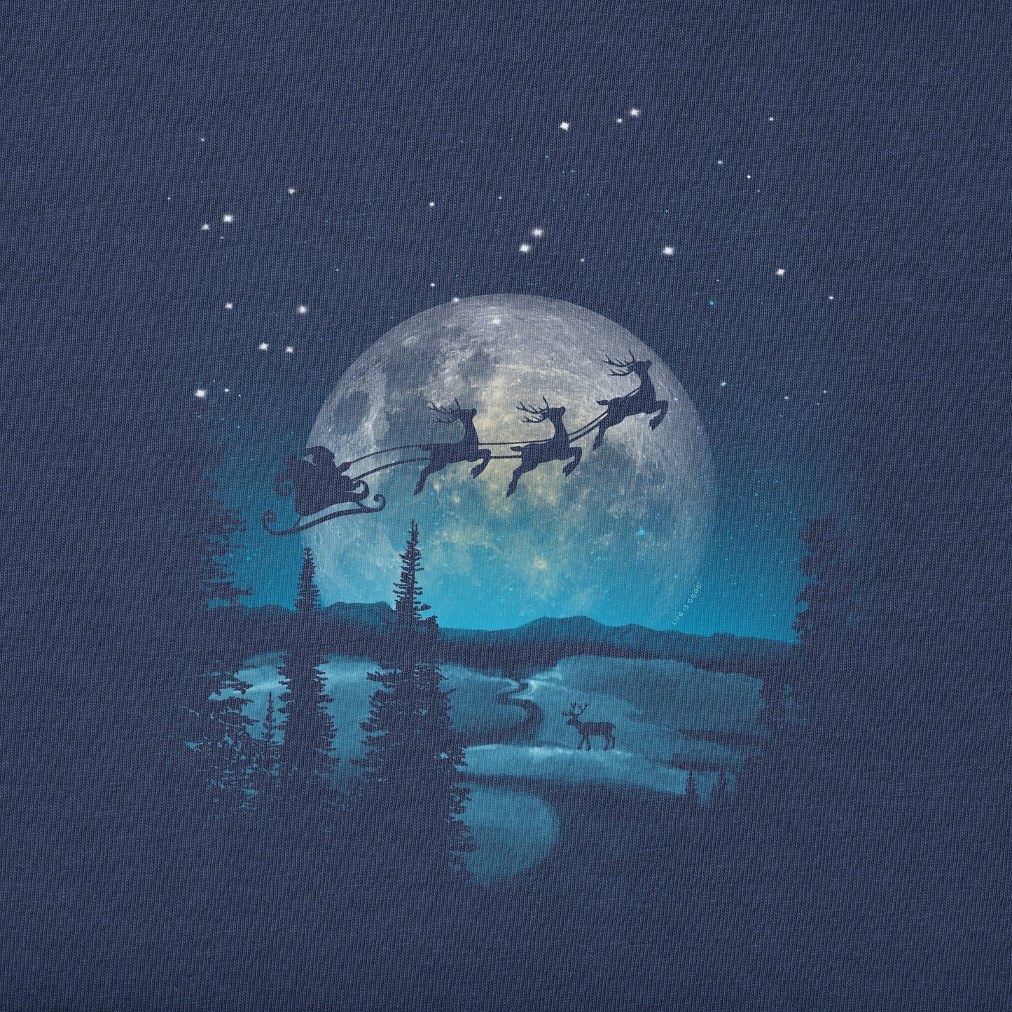 Women's Santa Moonlight Ride Long Sleeve Crusher Tee