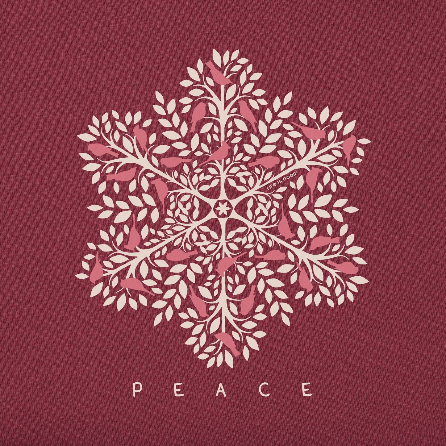 Women's Inventive Snowflake Winter Trees with Cardinals Simply True Fleece Hoodie