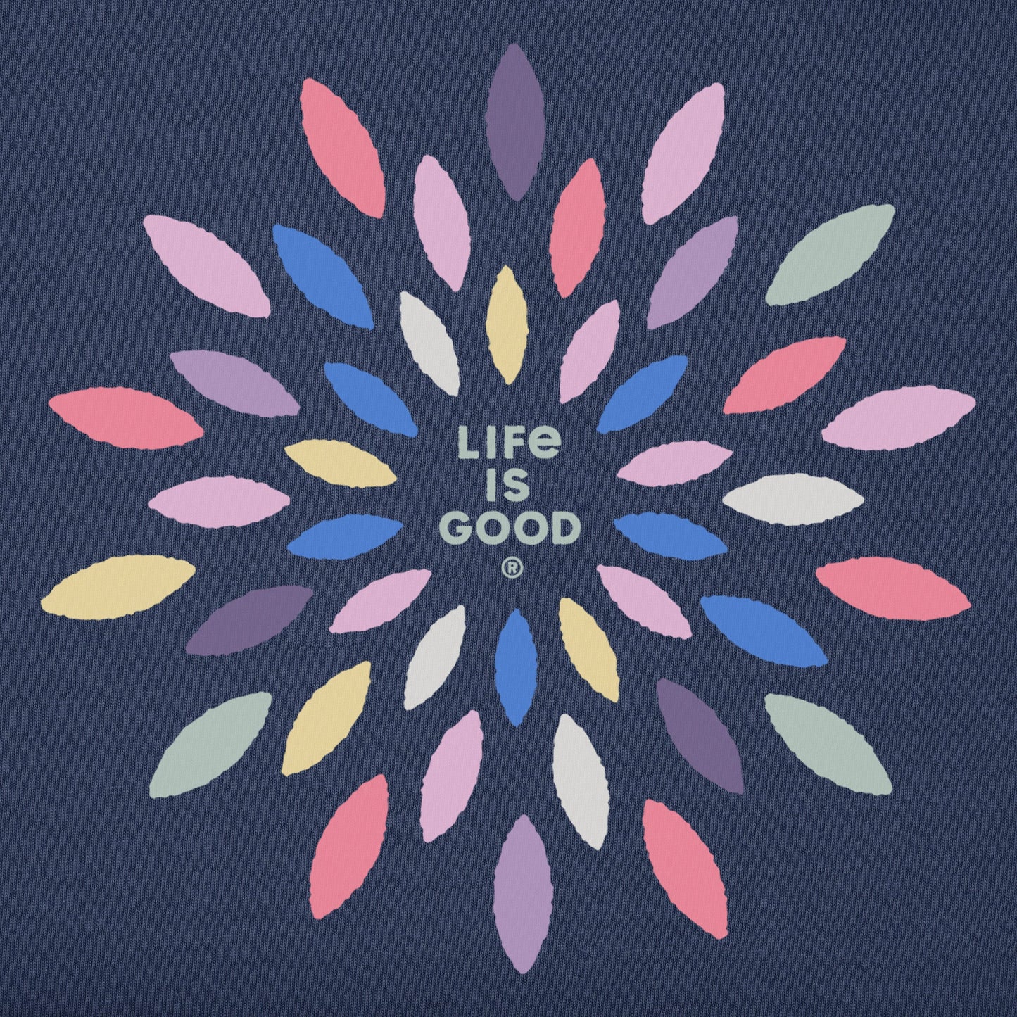 Women's Colorful Flower Burst Short Sleeve Vee