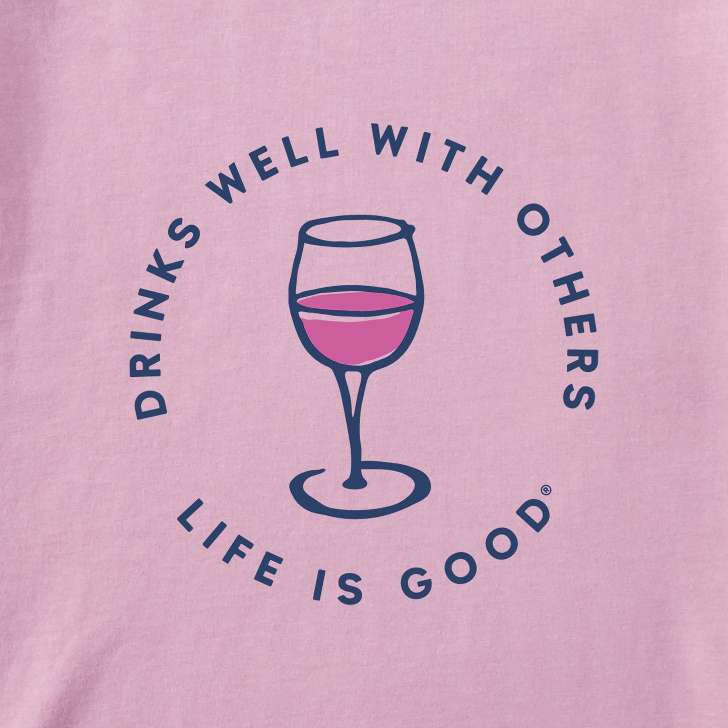 Women's Drinks Well with Others Wine Short Sleeve Crusher Vee