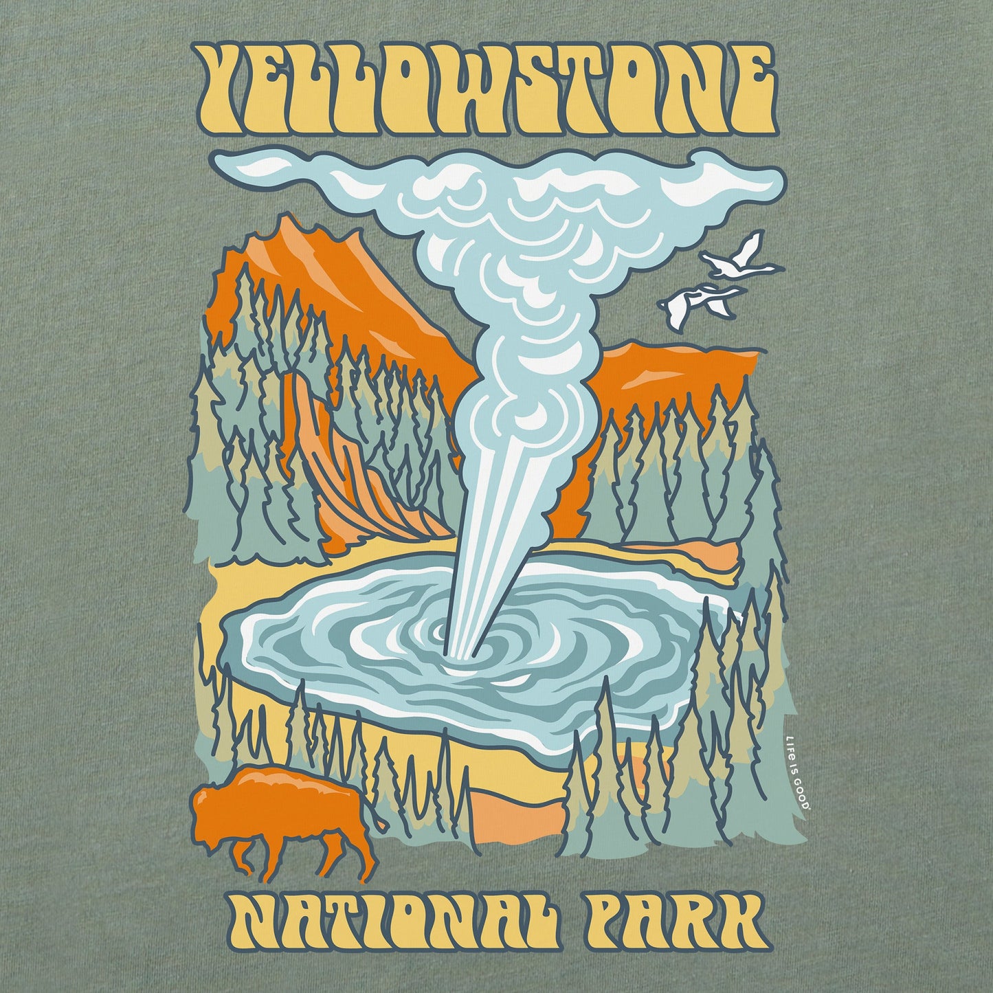 Women's Yellowstone Poster Short Sleeve Crusher Tee