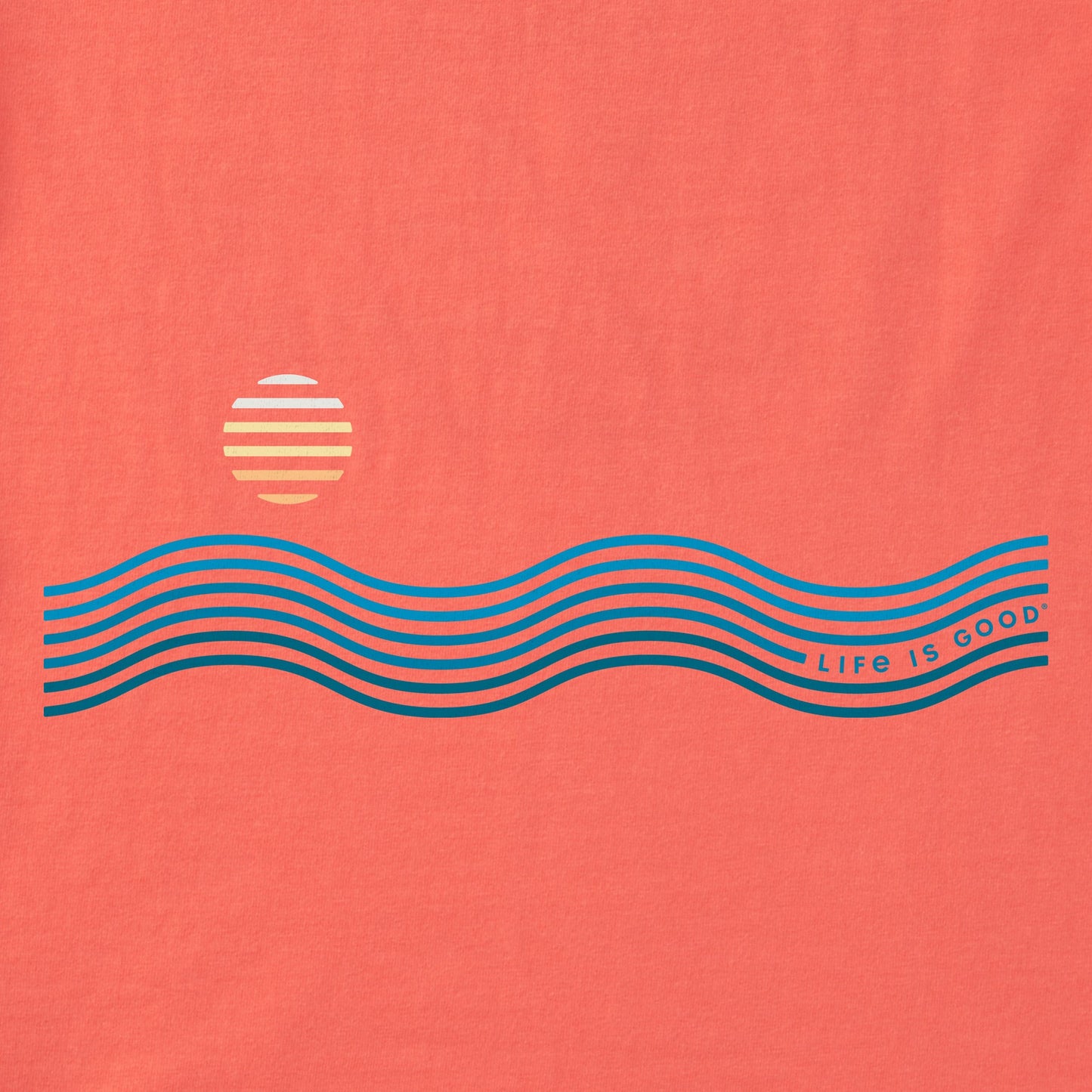 Women's Waves & Sun Short Sleeve Crusher Vee