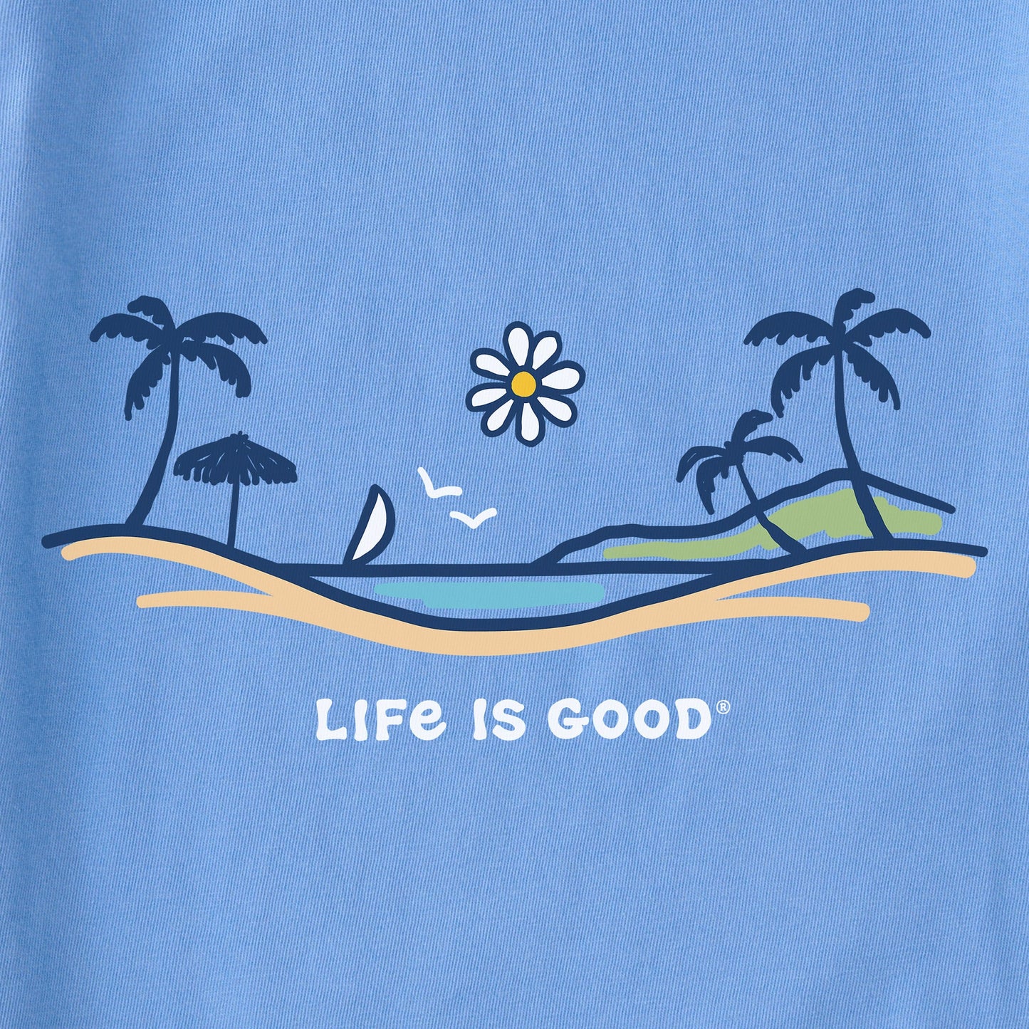 Women's Beachfront Daisy Vista Short Sleeve Vee