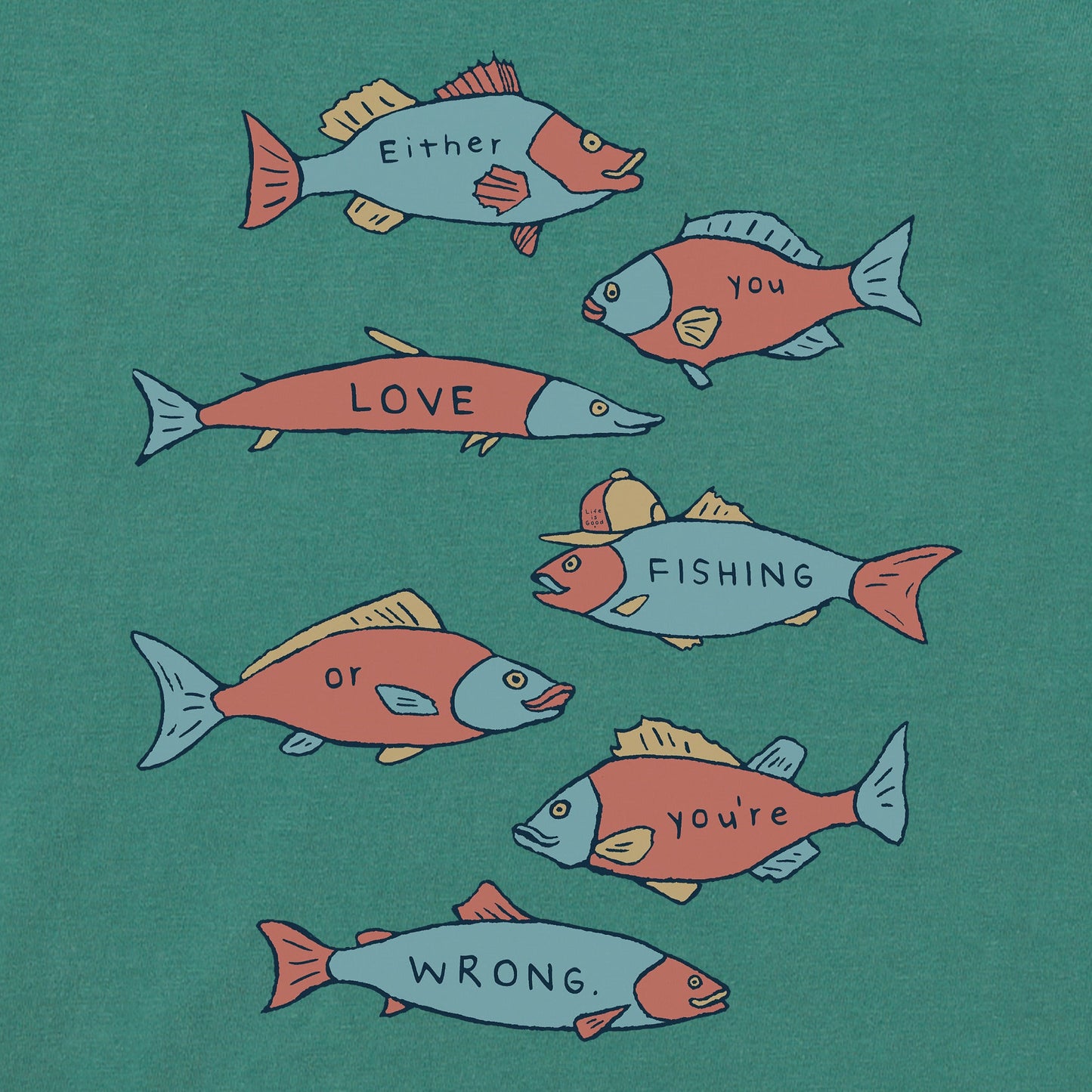 Kids Love Fish Short Sleeve Crusher Tee