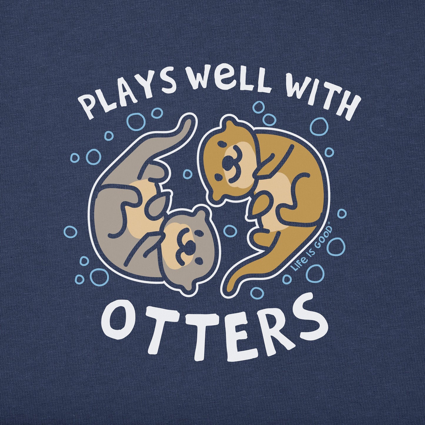 Women's Plays Well With Otters Short Sleeve Crusher Boxy Tee