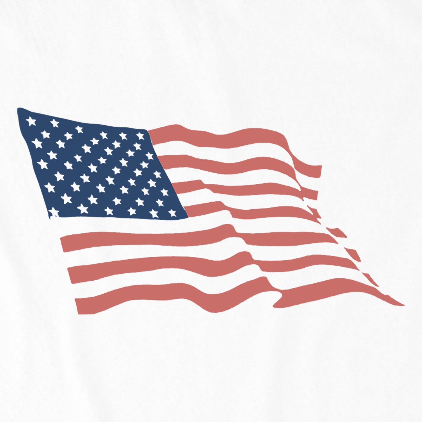 Women's Waving Flag Short Sleeve Crusher Tee