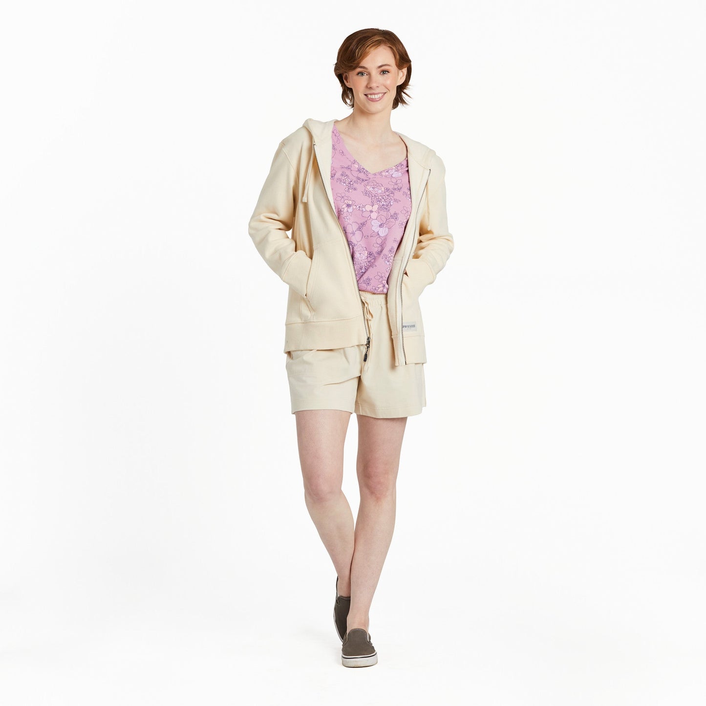 Women's Floral Garden Pattern Crusher-LITE Easy Vee