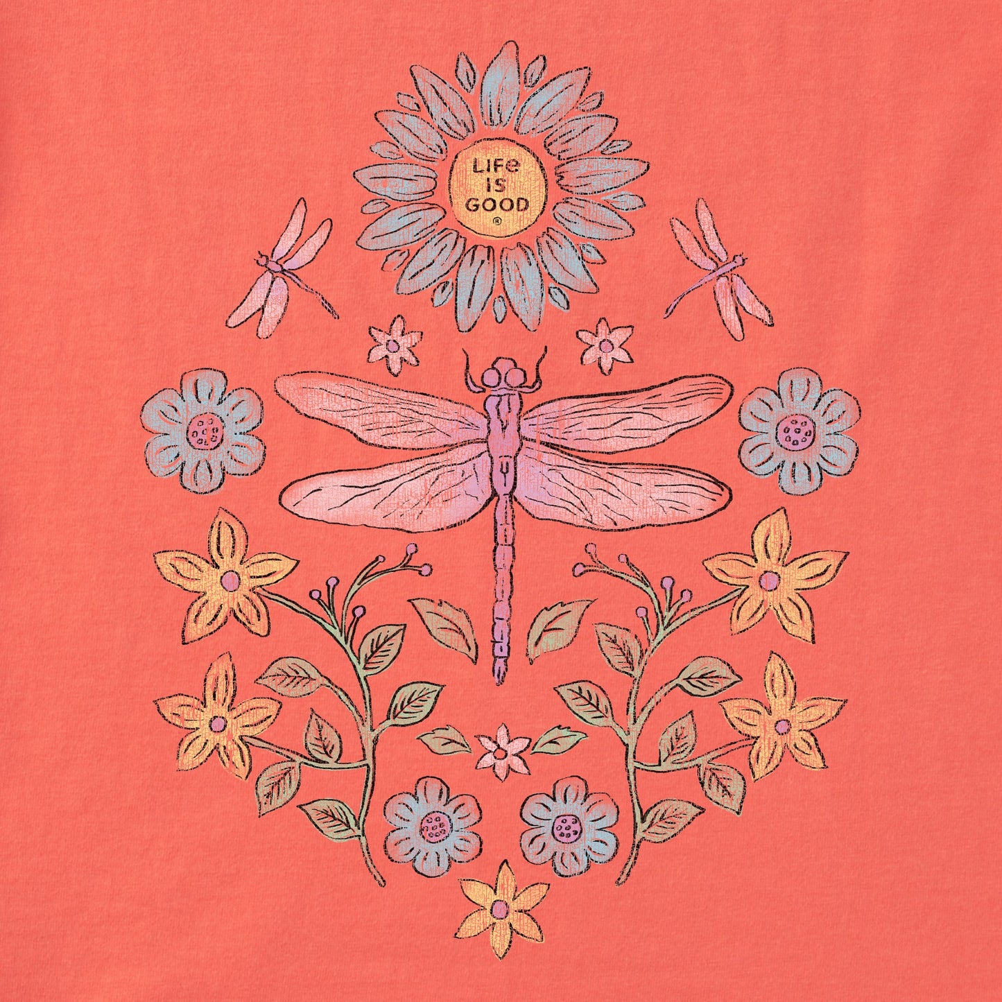 Women's Dragonfly Mirror Short Sleeve Crusher Tee