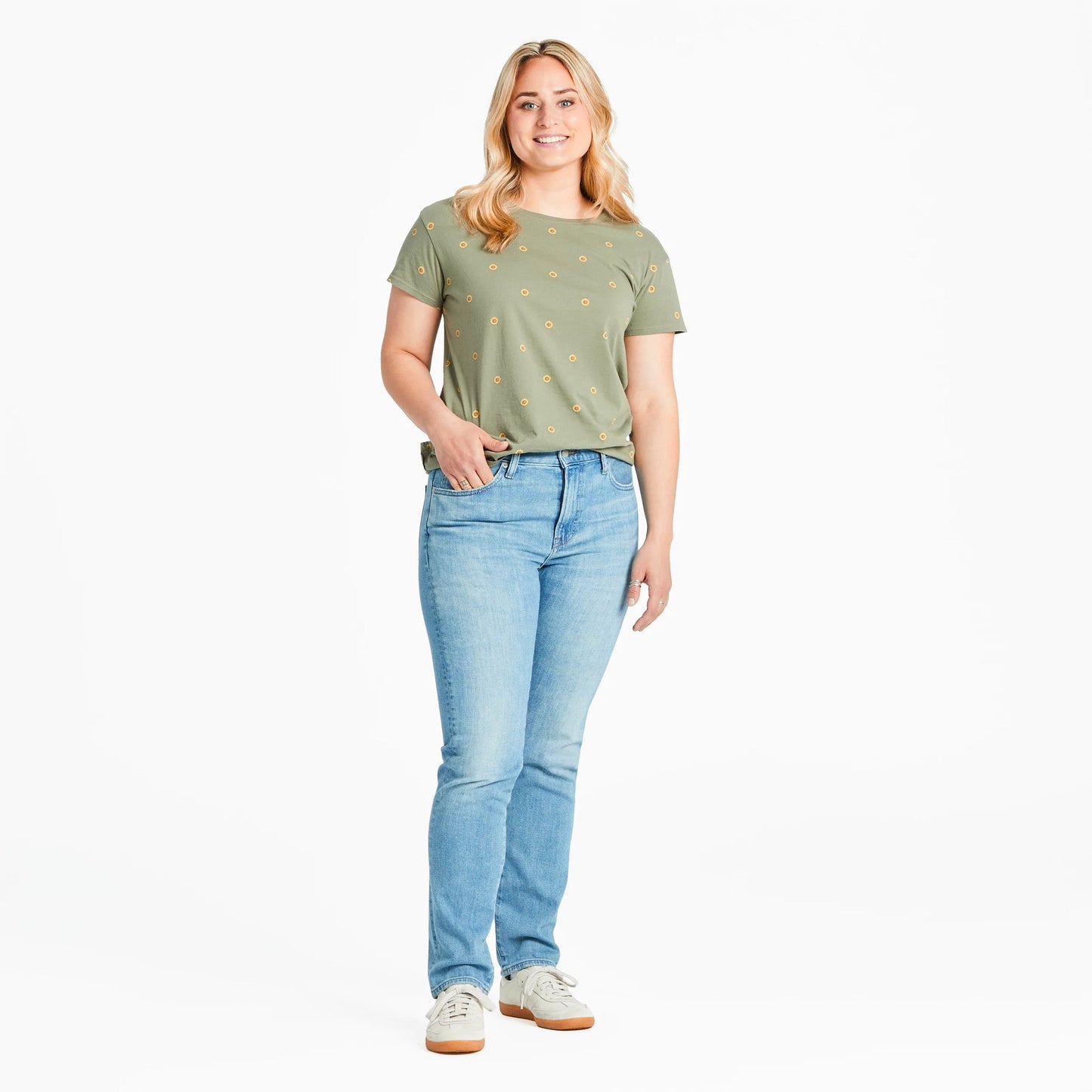 Women's Simple Sunflower Pattern Crusher-LITE Easy Tee
