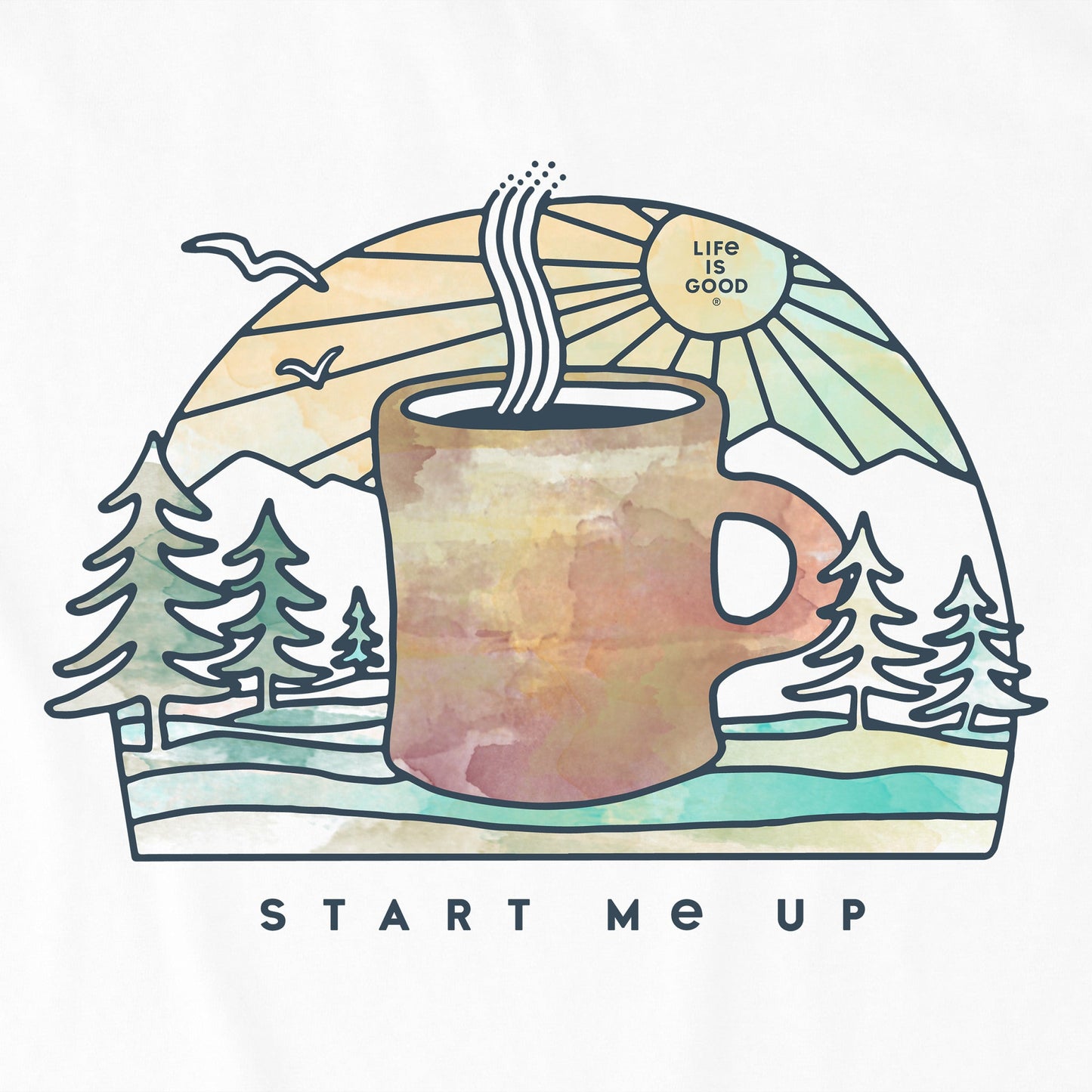 Women's Start me Up Coffeescape Short Sleeve Tee
