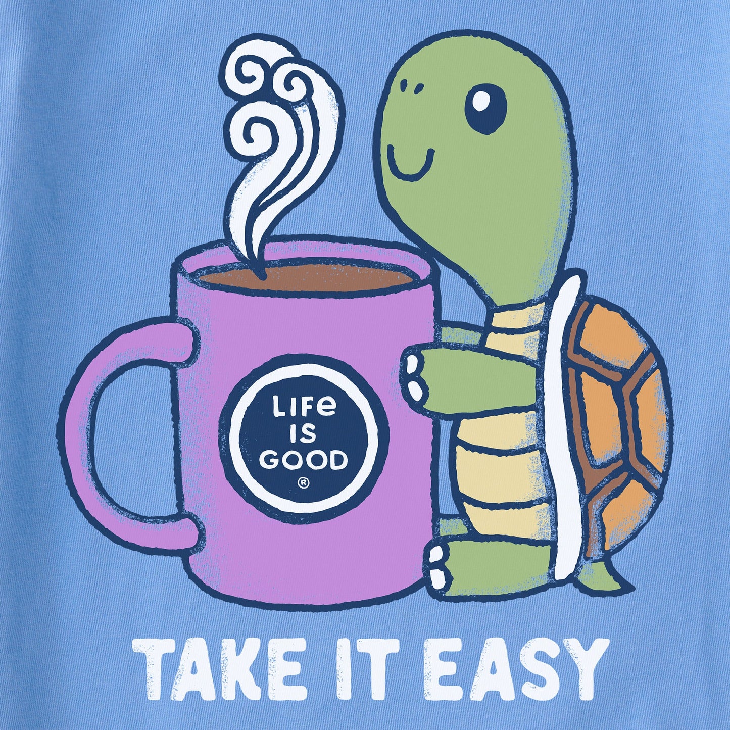 Women's Take it Easy Turtle w Coffee Short Sleeve Tee