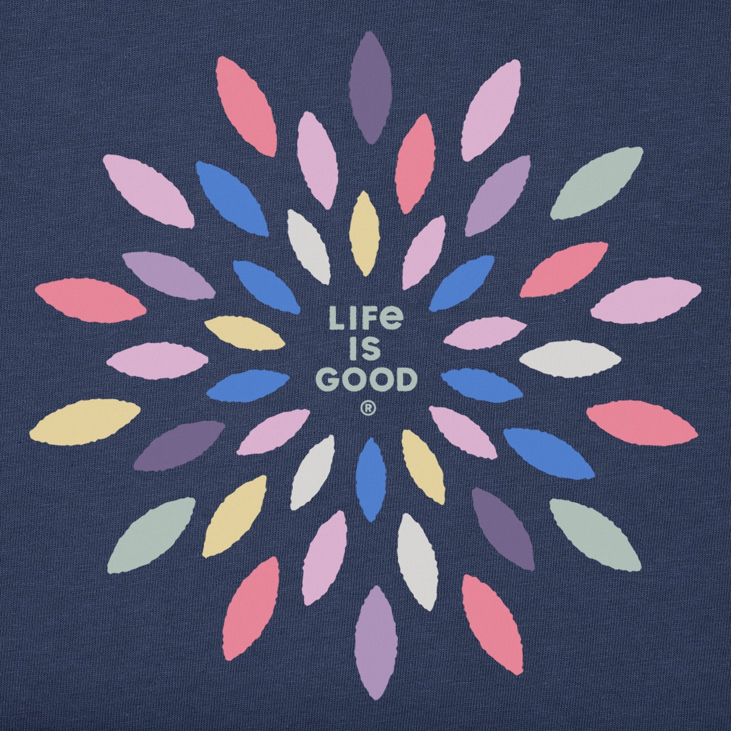 Women's Colorful Flower Burst Short Sleeve Crusher Tee