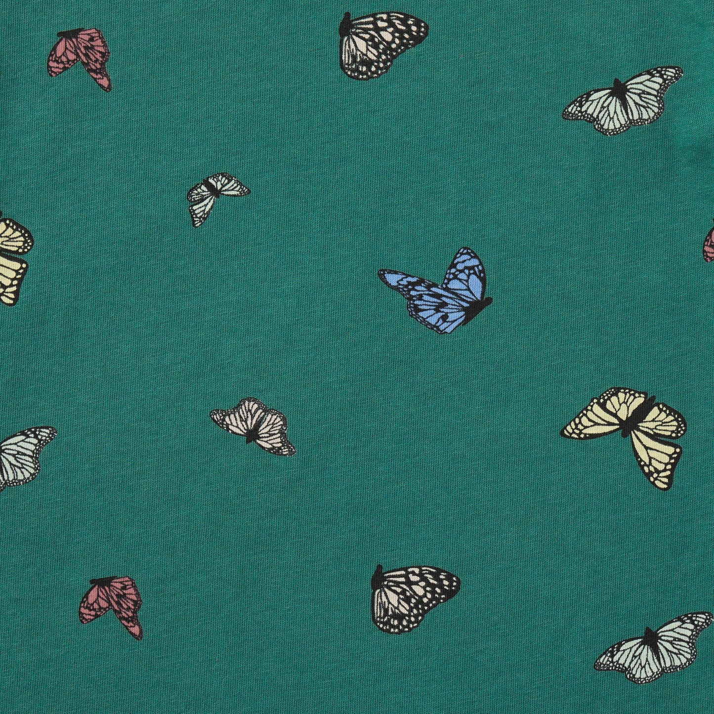 Kids Flying Butterfly Pattern Short Sleeve Crusher Tee