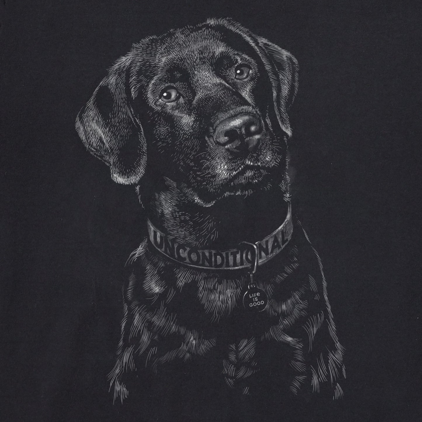 Men's Unconditional Black Lab Short Sleeve Crusher Tee