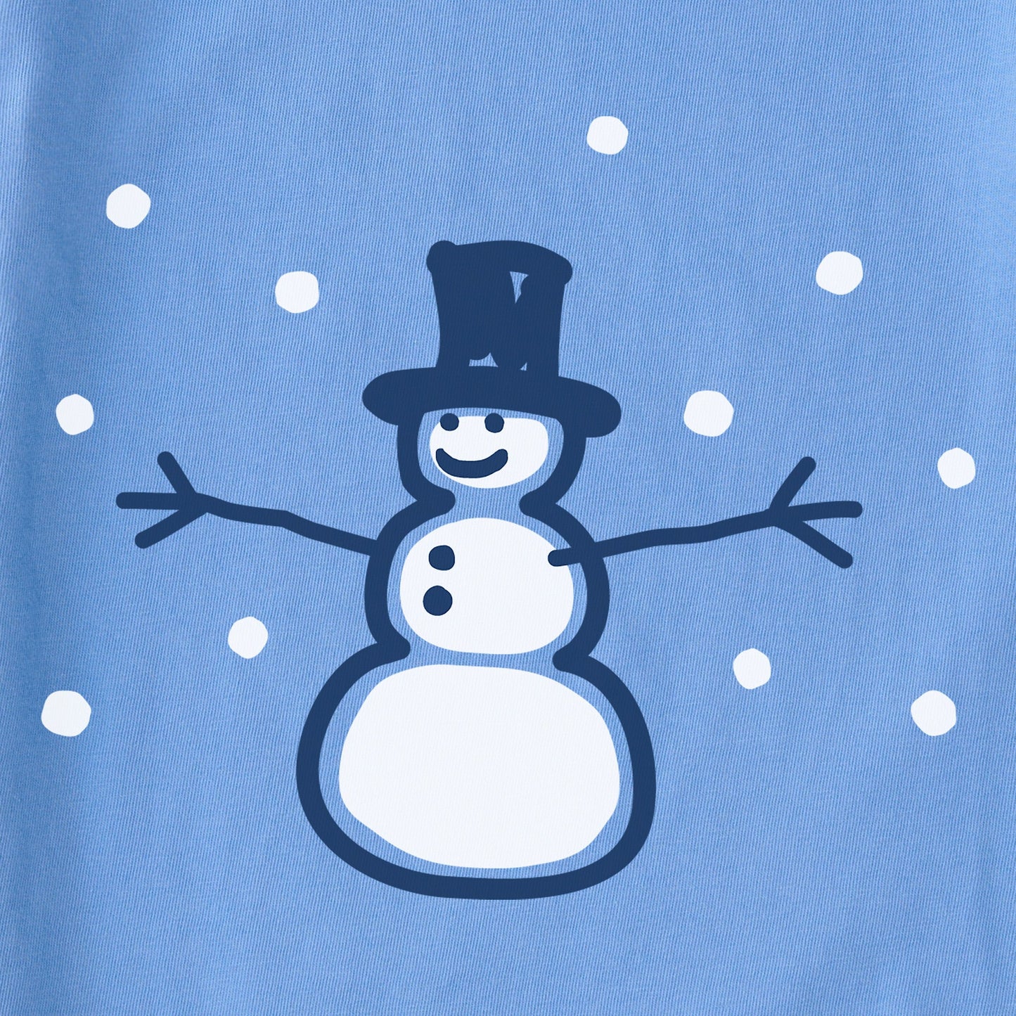 Women's Vintage Snowman Long Sleeve Crusher Tee