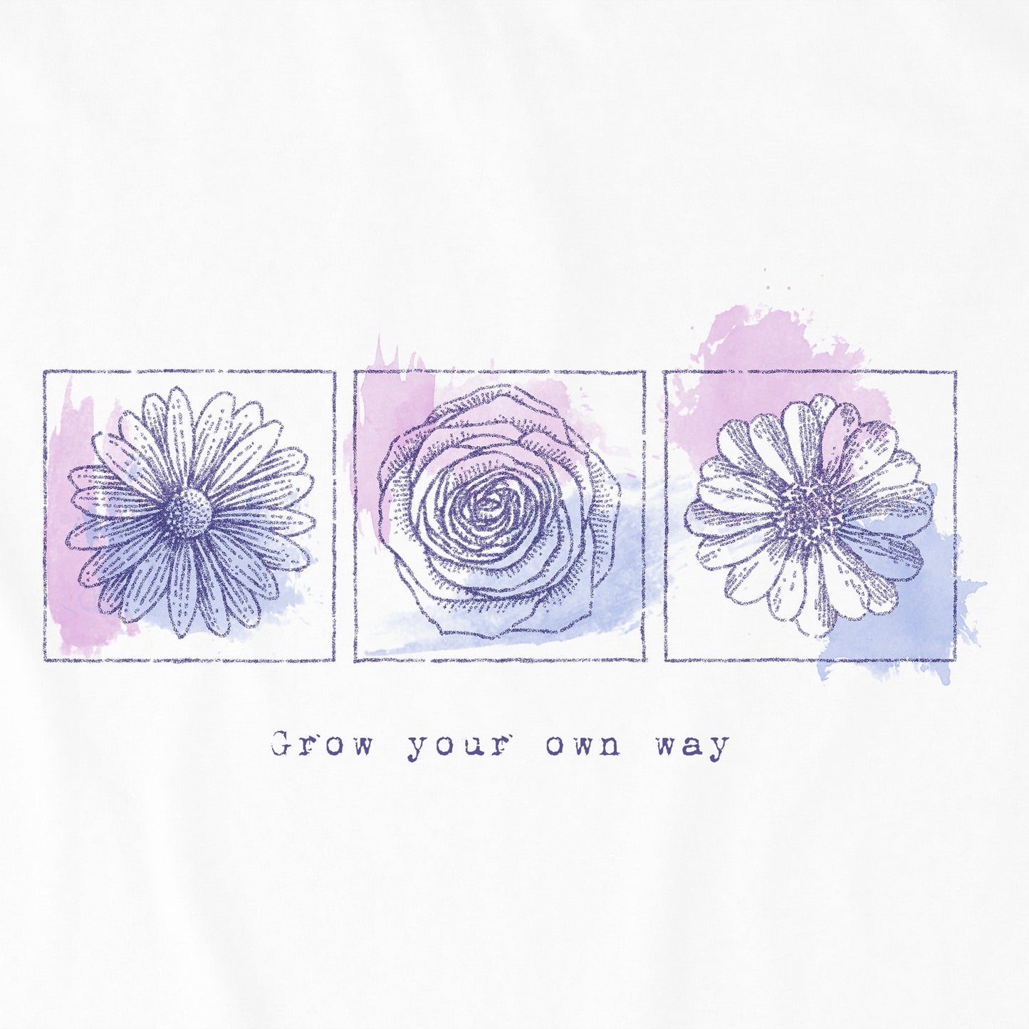 Women's Grow Your Own Way Flowers Short Sleeve Crusher Vee