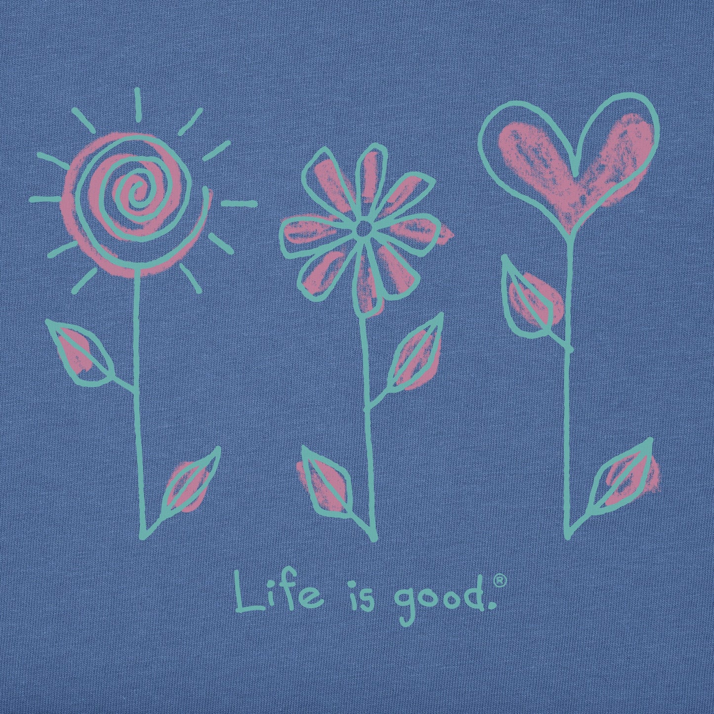 Women's Quirky Flowers Short Sleeve Crusher Vee