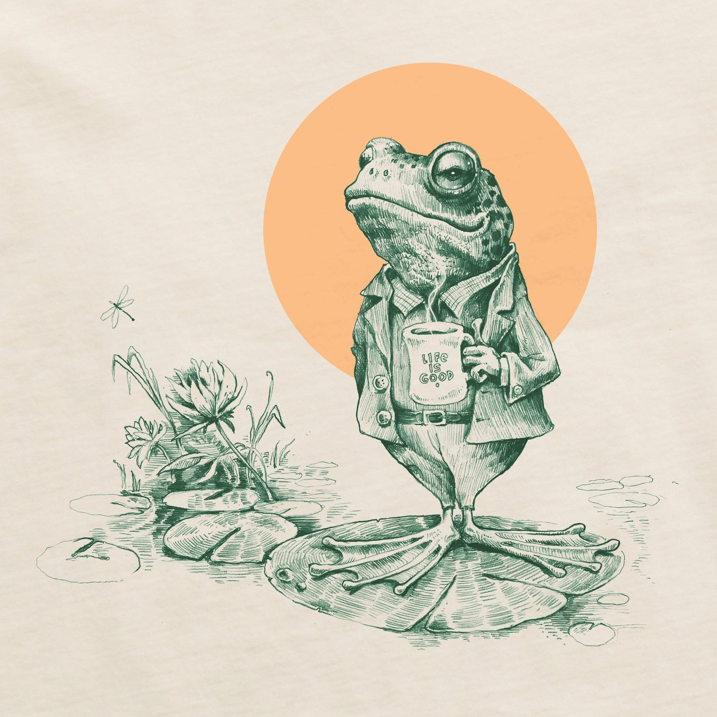 Men's Frog Coffee Short Sleeve Crusher Tee